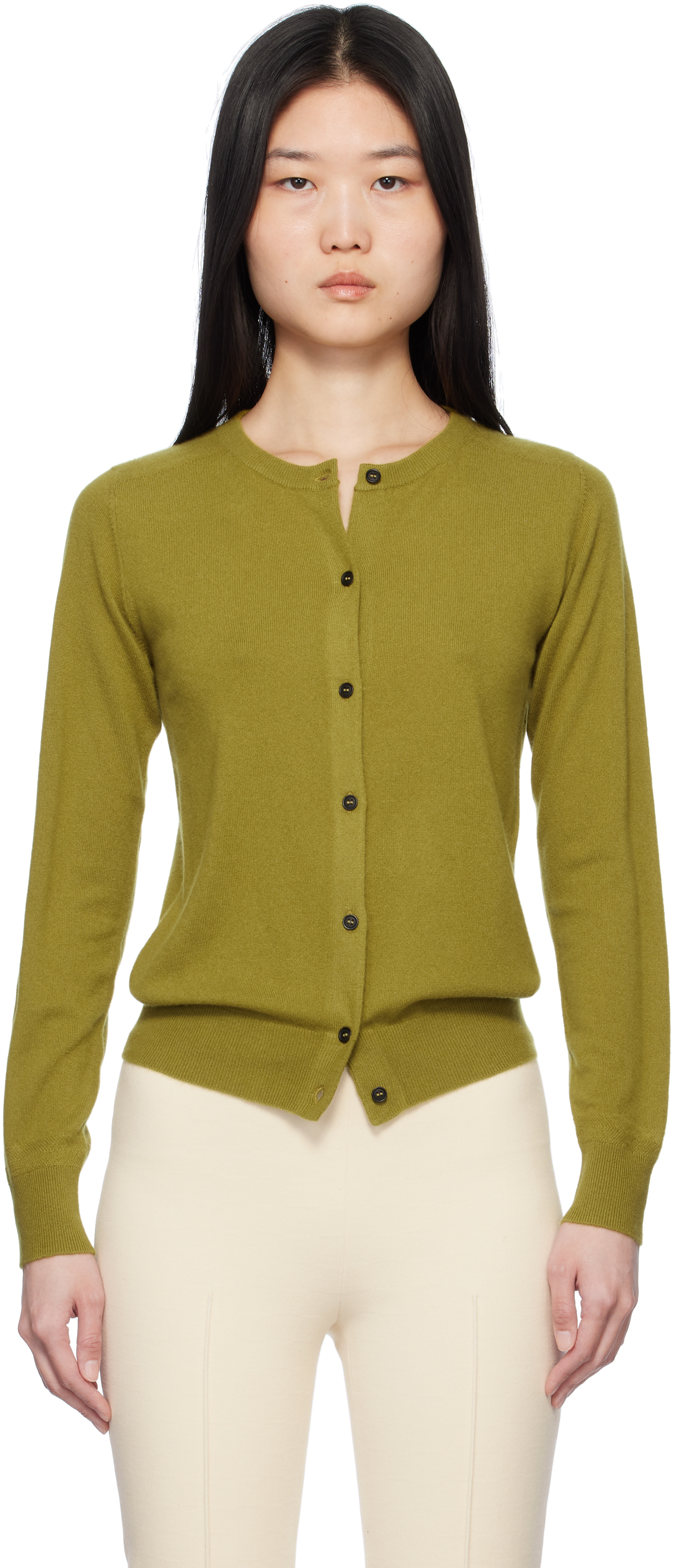 Green Nappa Cardigan