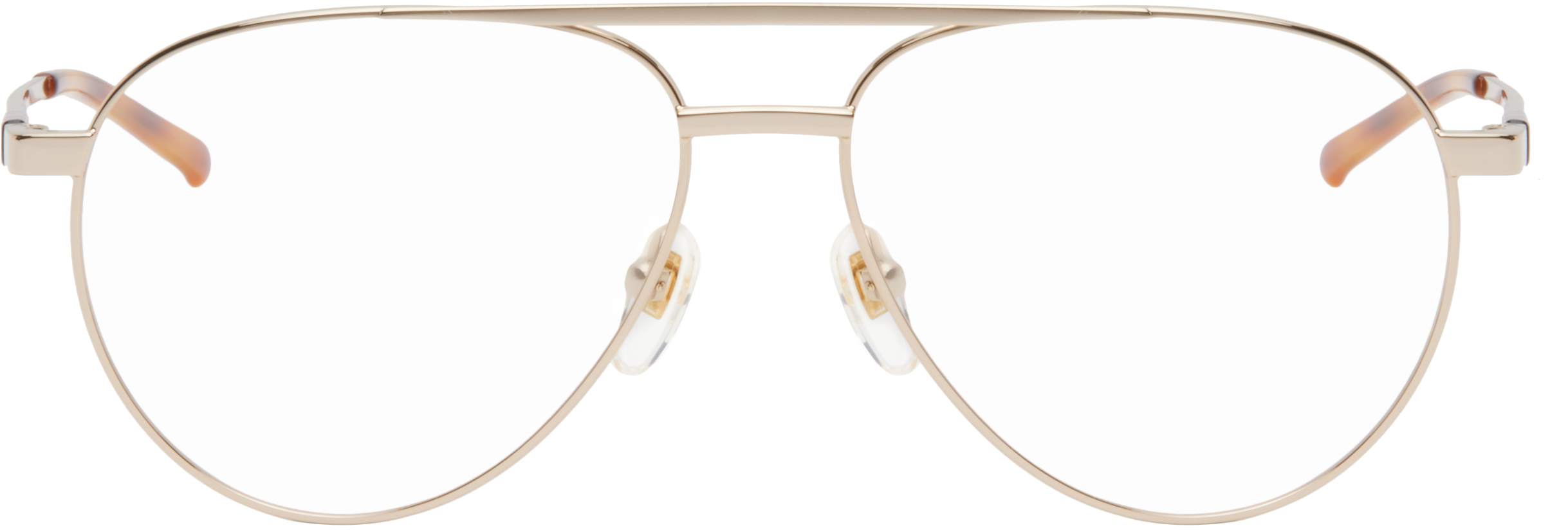 【関税込み】Gucci ゴールド パイロット ナビゲーターメガネ 706709_I3330_8012_001_100_0000