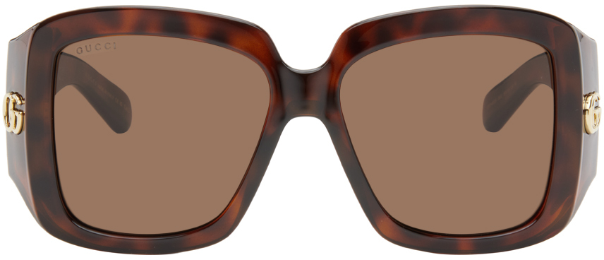 Brown 'GG' Corner Sunglasses