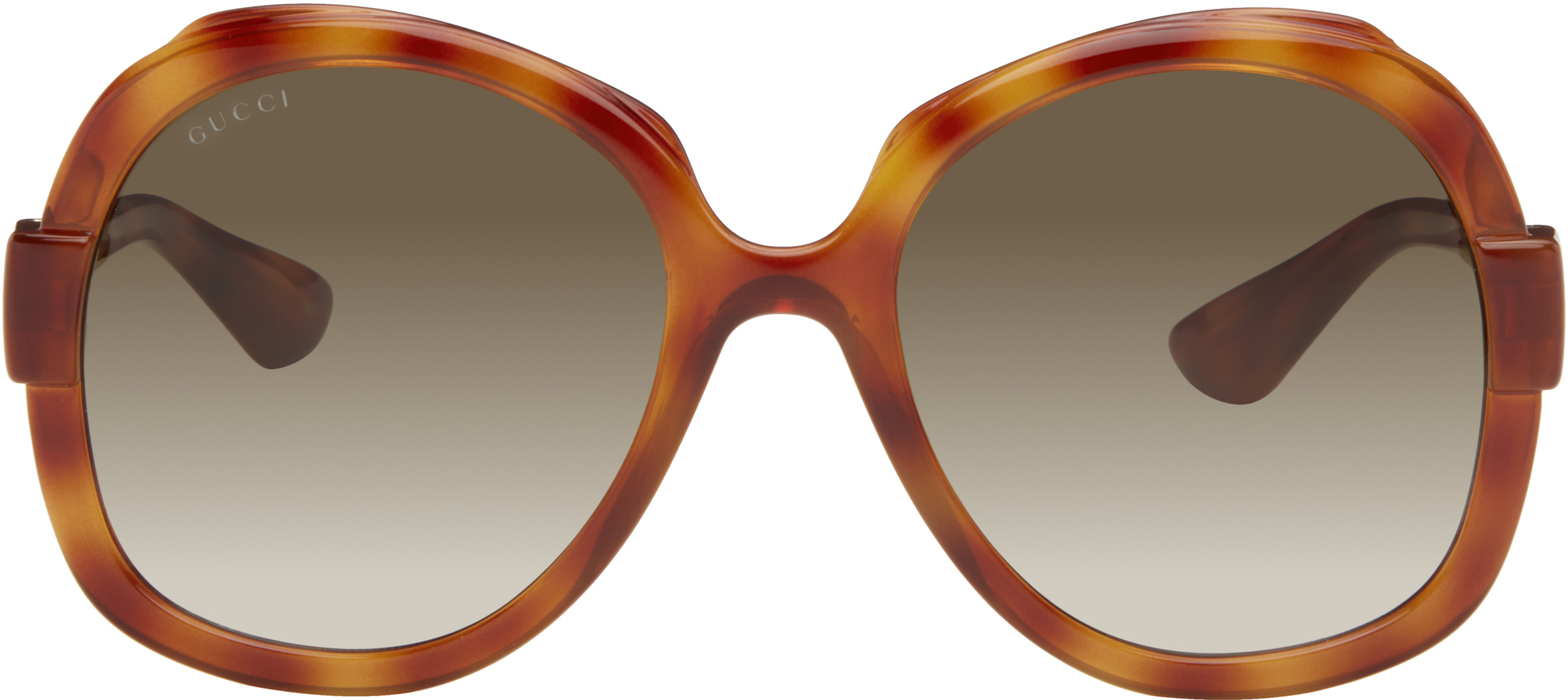 Brown Saint Tropez Tortoiseshell Oversized Sunglasses