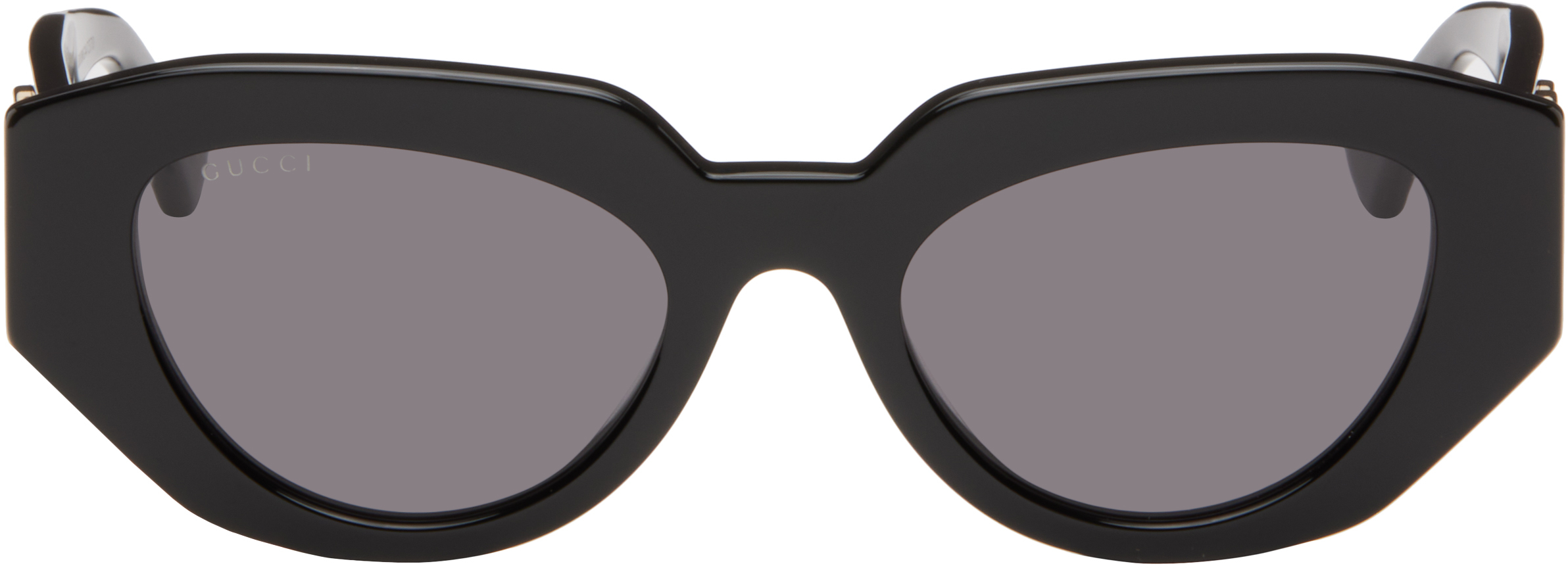 【関税込み】Gucci ブラック ジオメトリック サングラス Gucci: ブラック ジオメトリック サングラス | SSENSE 日本