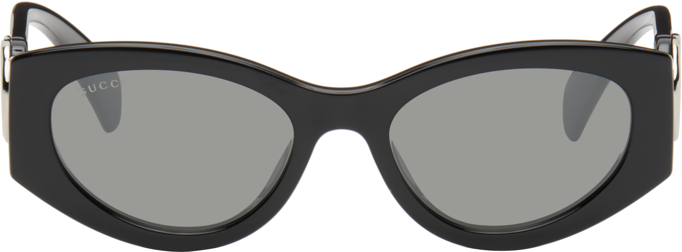 GUCCI ブラック キャットアイフレーム サングラス Gucciのブラック キャットアイフレーム サングラスがセール中