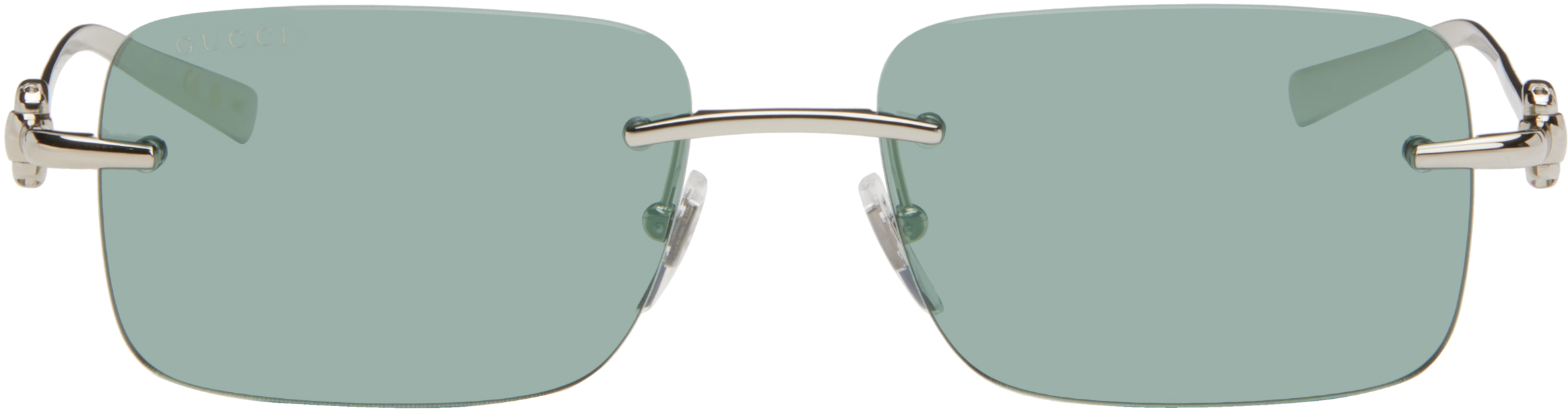 Silver Horsebit Top Bar Sunglasses