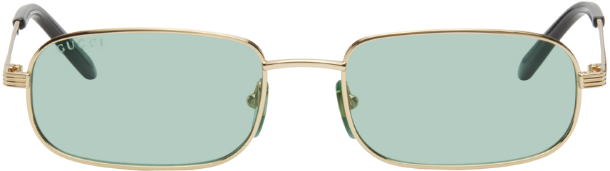 GUCCI スクエアサングラス ブラウン/ゴールド Gucci Eyewear スクエアフレーム サングラス | ゴールドトーン