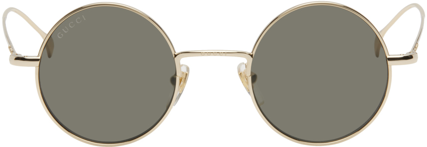 Gold Round Sunglasses