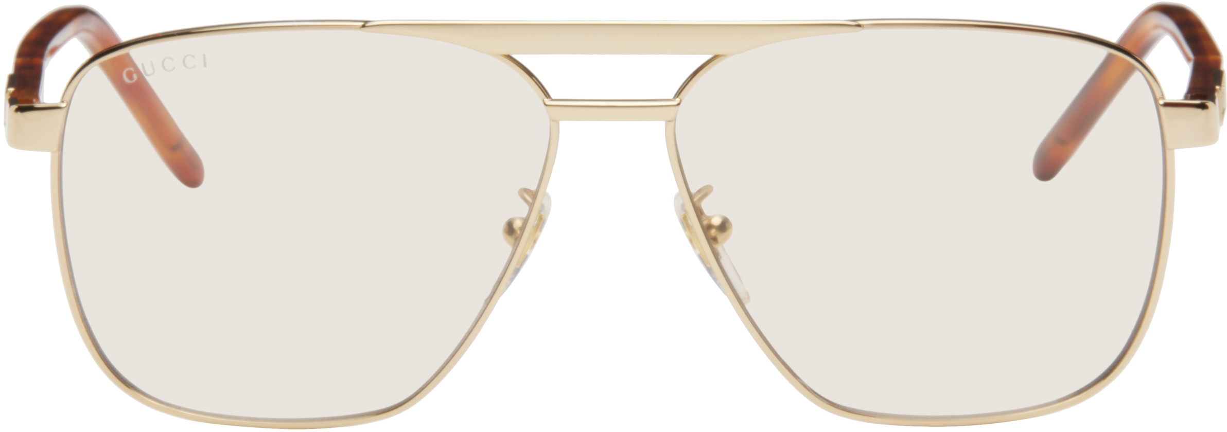 Gold Aviator Sunglasses