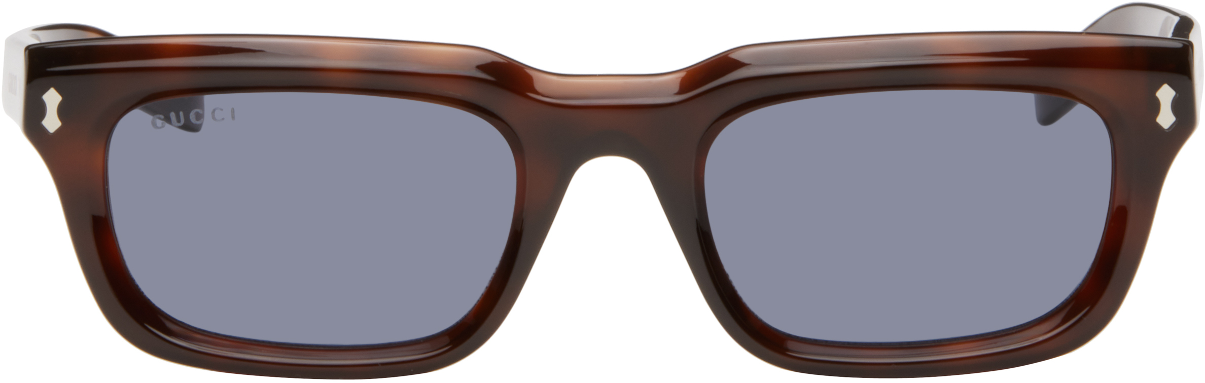 Brown Rectangular Sunglasses