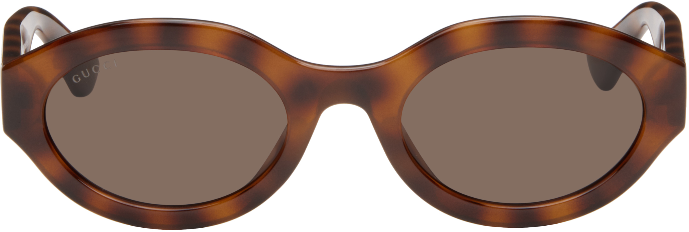 Brown Oval Sunglasses