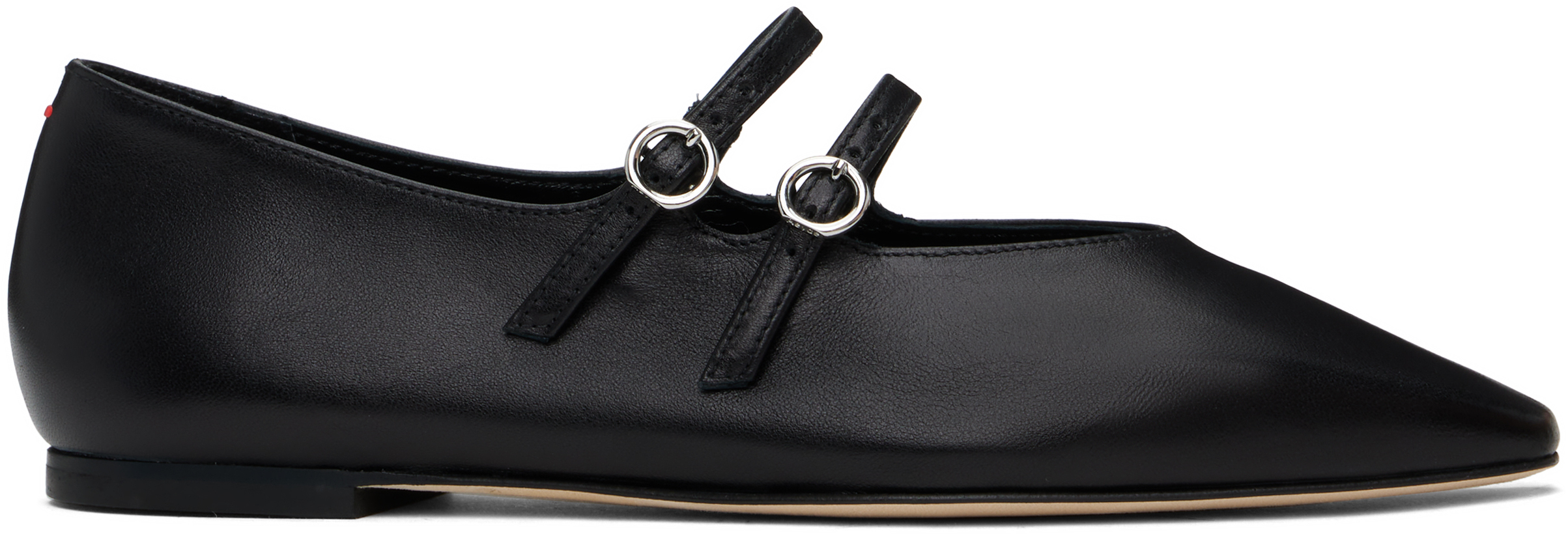 【関税込み】Franny Ballerinas - Aeyde - Leather - Black Franny Double-Strap Flats – Aeyde