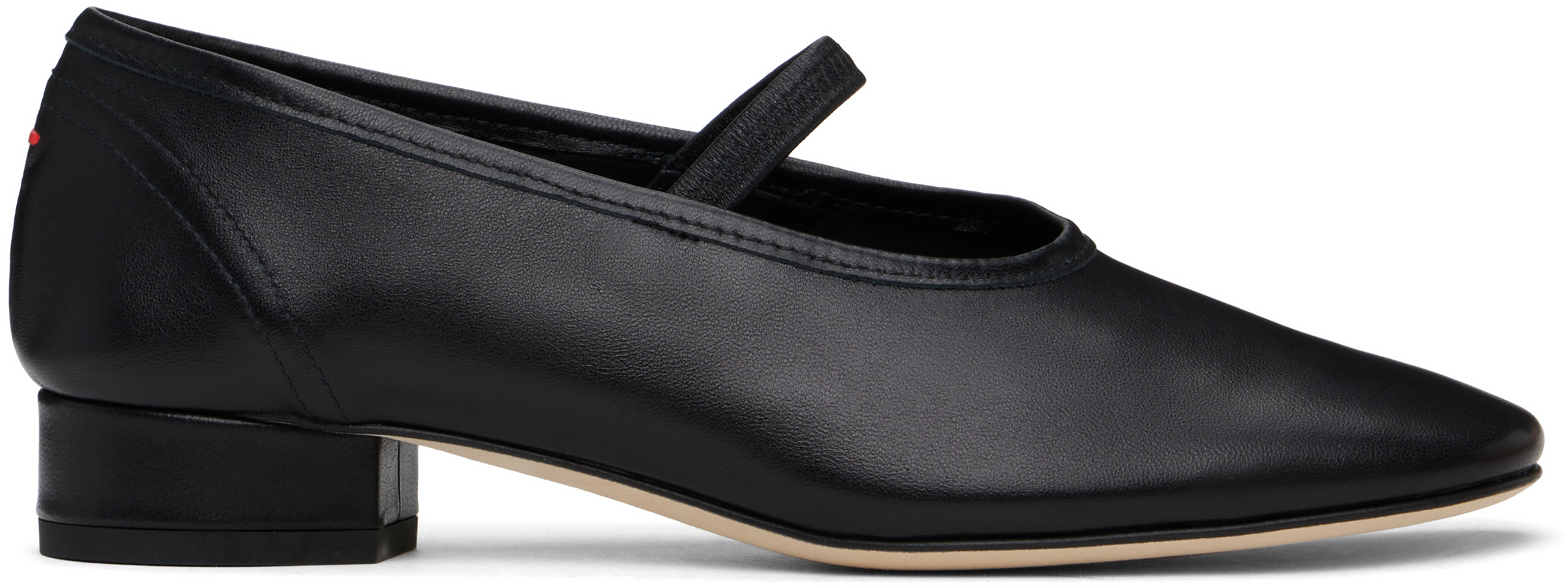 【関税込み】Aeyde ブラック Pippa レザー フラットシューズ Black Pippa Leather Ballerina Flats by Aeyde on Sale