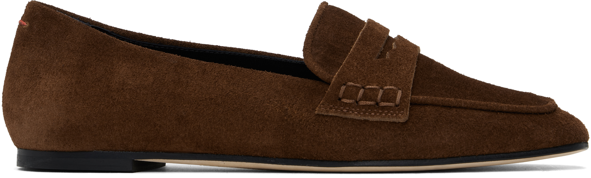 Aeyde ALFIECOWSUEDELEATHERBROWN 関税送料込 Aeyde: Brown Alfie Suede Loafers | SSENSE