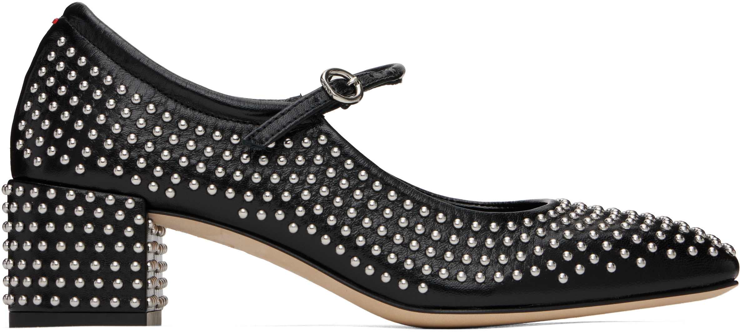 Black Aline Mini Studs Mary-Jane Heels