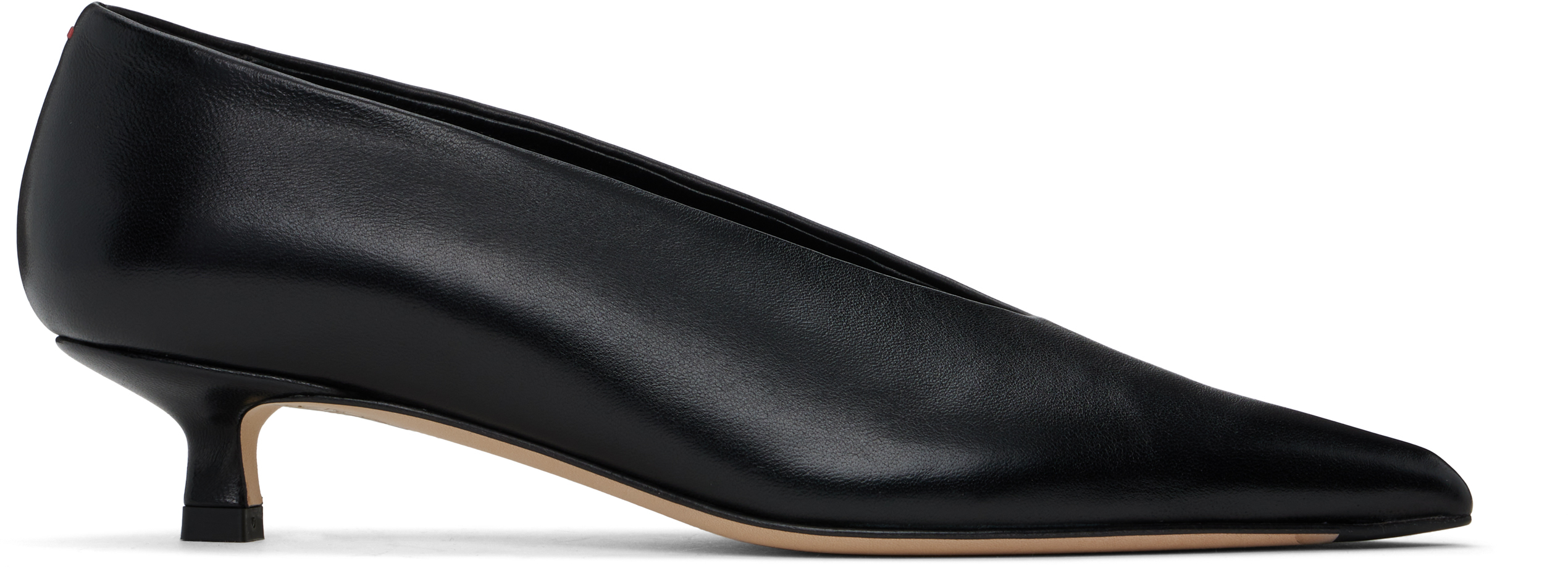 Aeyde Black Clara Leather Heels