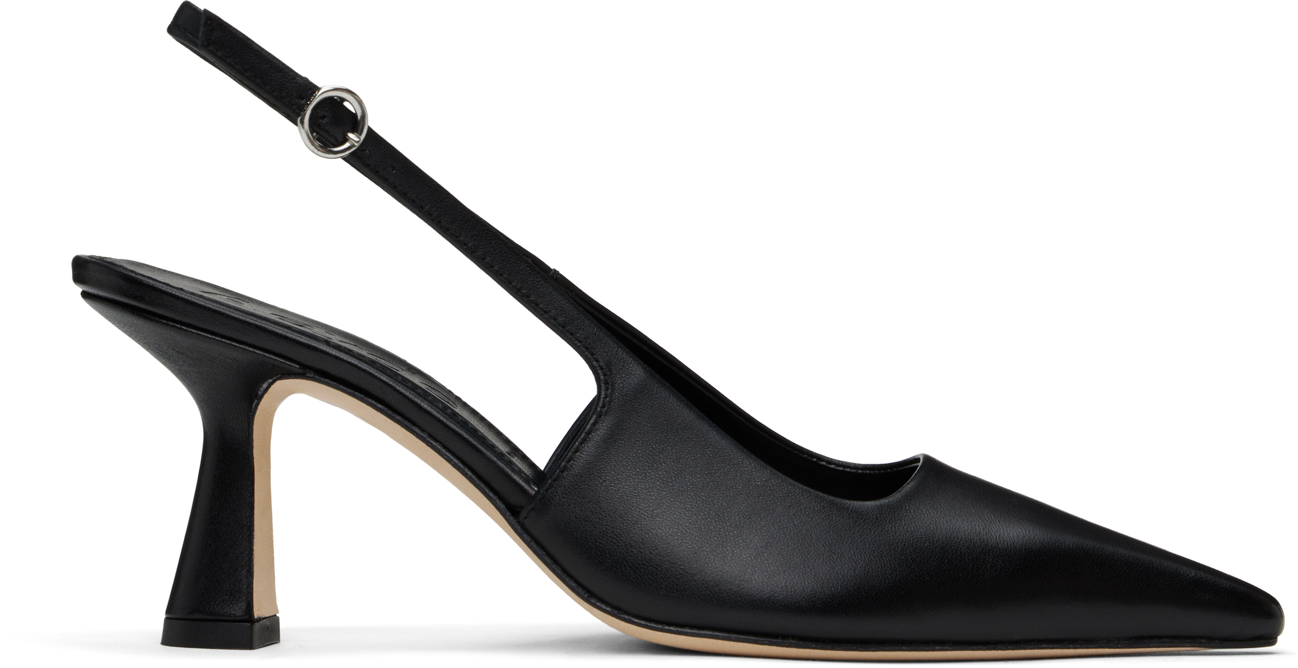 Black Fernanda Leather Slingback Heels by Aeyde on Sale Black Fernanda Leather Slingback Heels by Aeyde on Sale