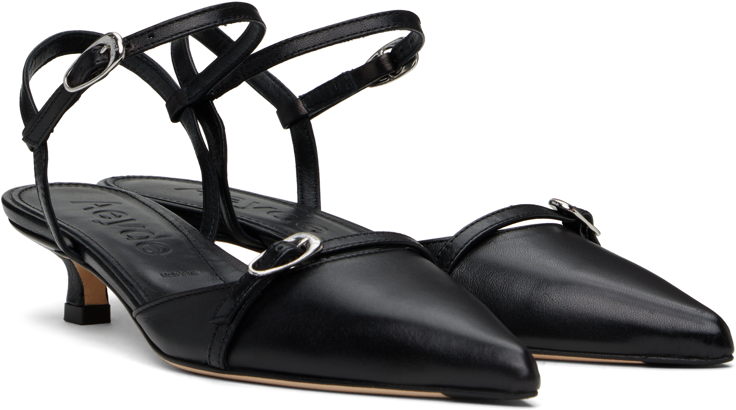 Aeyde Woman Pumps Black Size 7 Leather