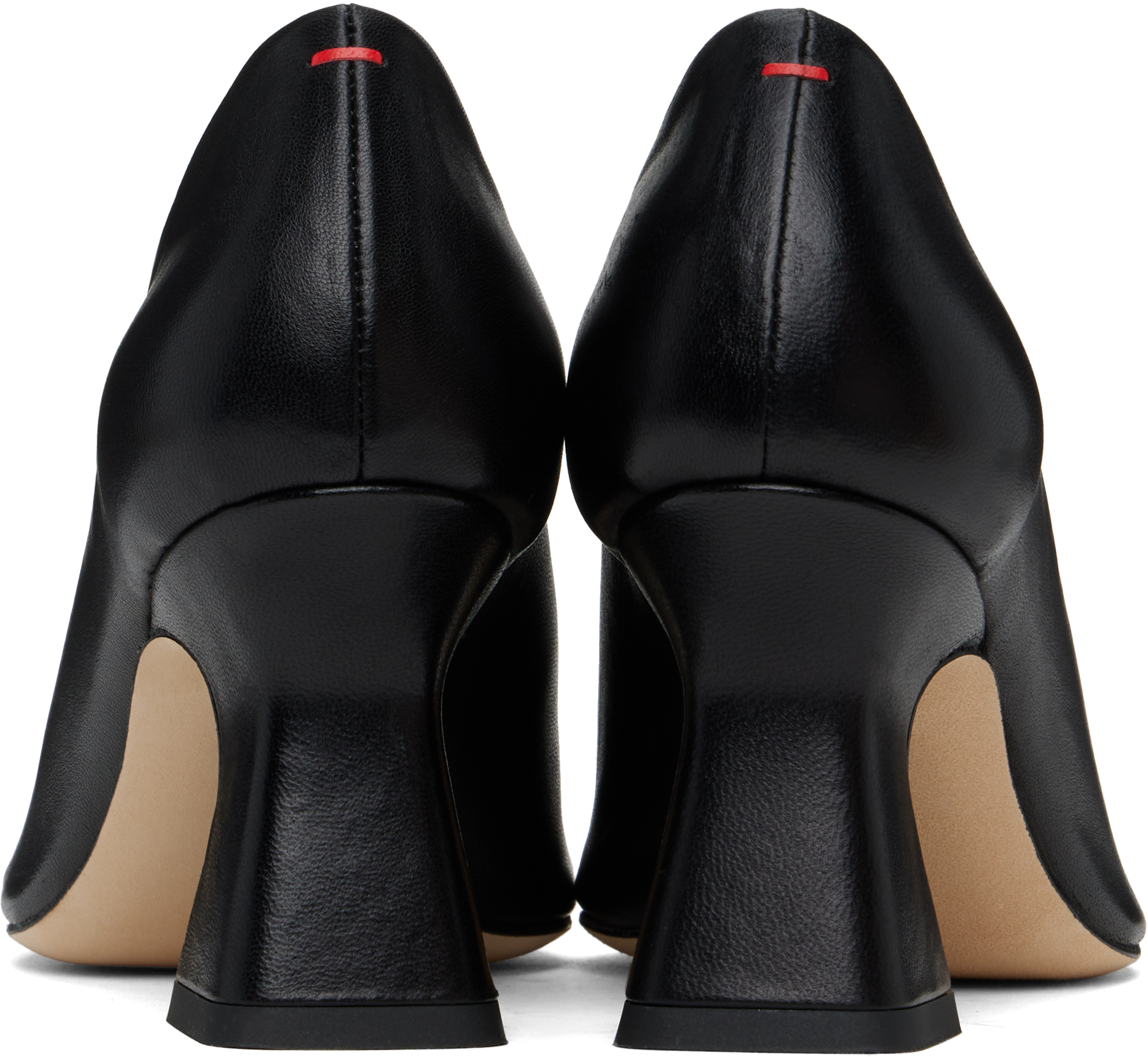 Aeyde Black Nova Nappa Leather Heels In Black