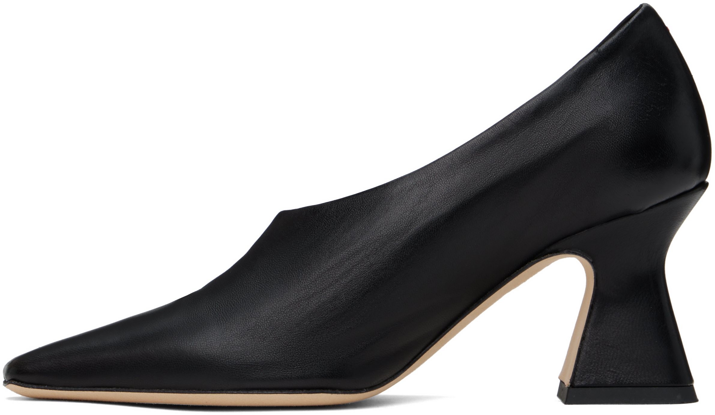 Aeyde Black Nova Nappa Leather Heels In Black