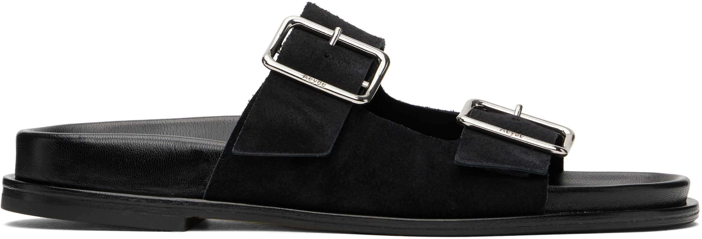 Black Meena Leather Sandals