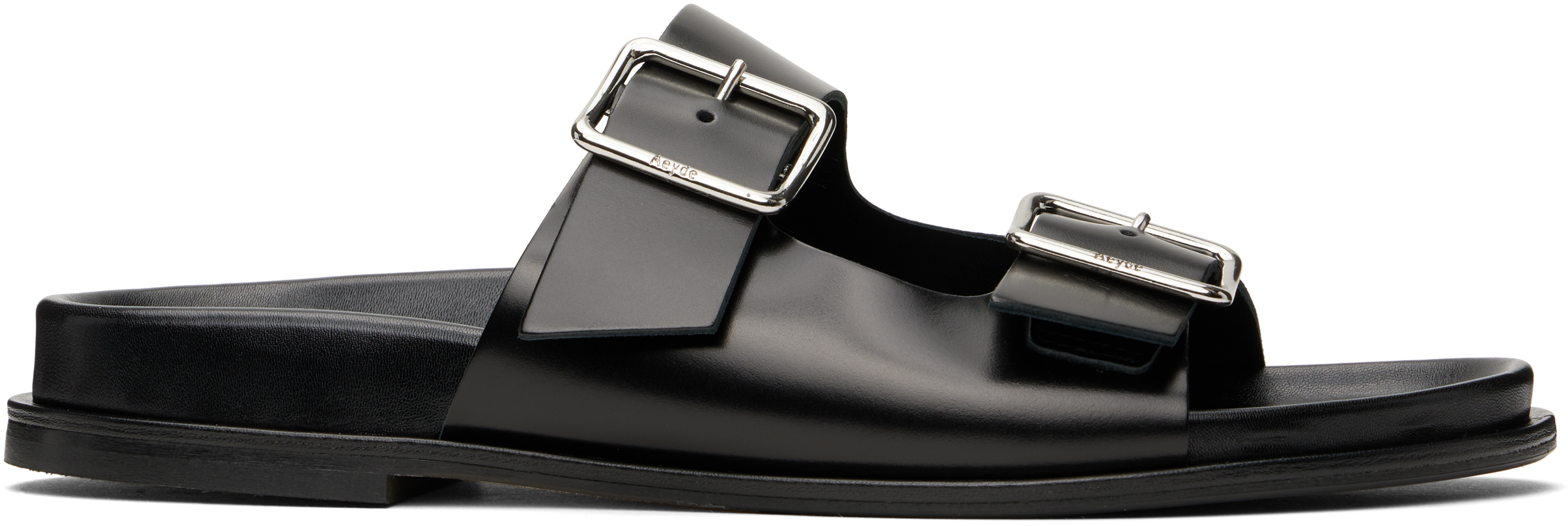 Black Meena Leather Sandals