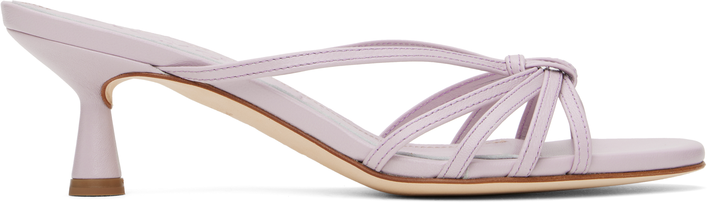 Purple Abby Leather Mules