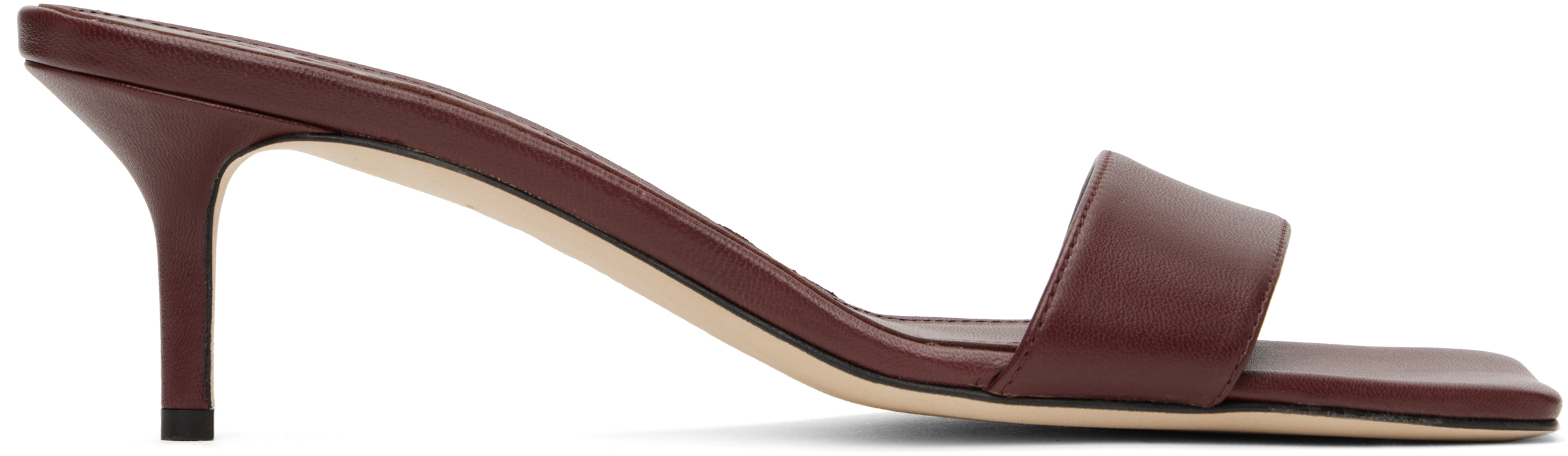 Burgundy Ilvy Leather Mules