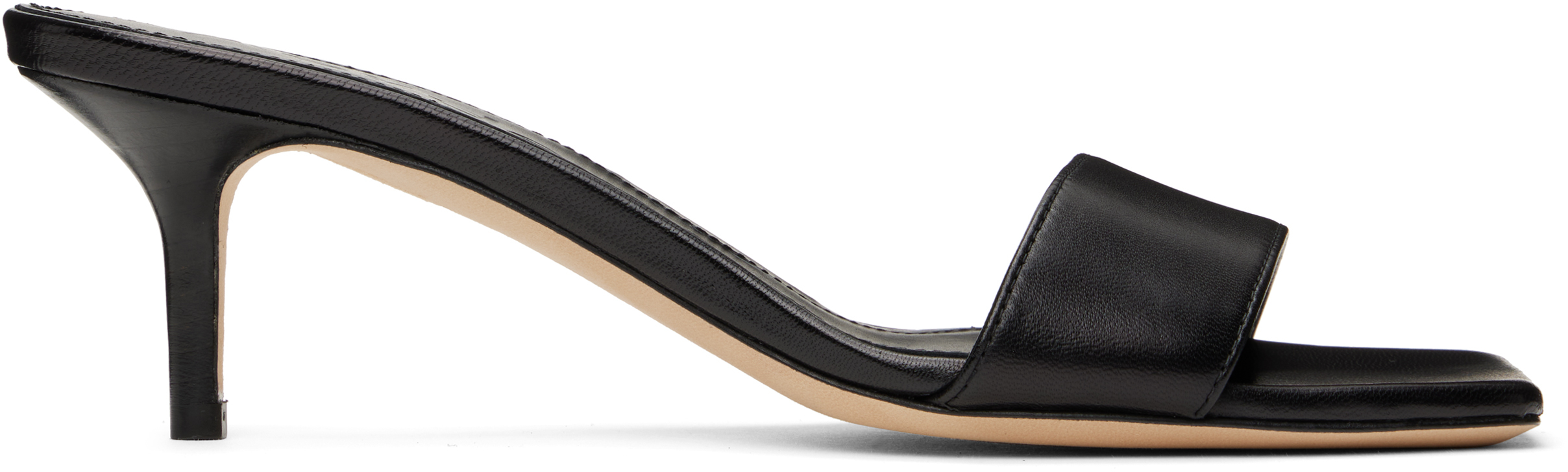 Black Ilvy Leather Mules