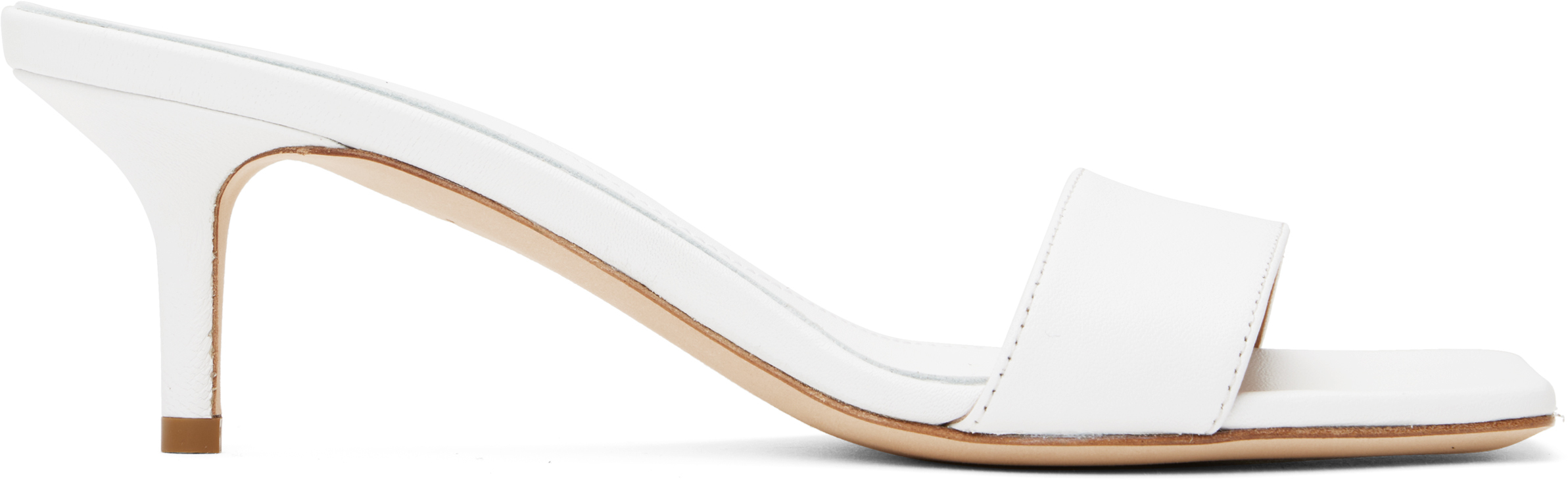 White Ilvy Leather Mules