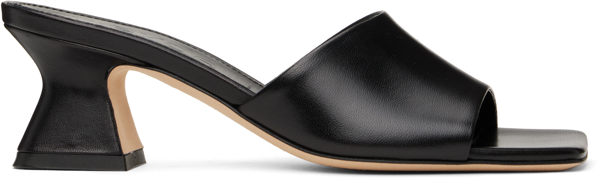 Black Ale Leather Mules