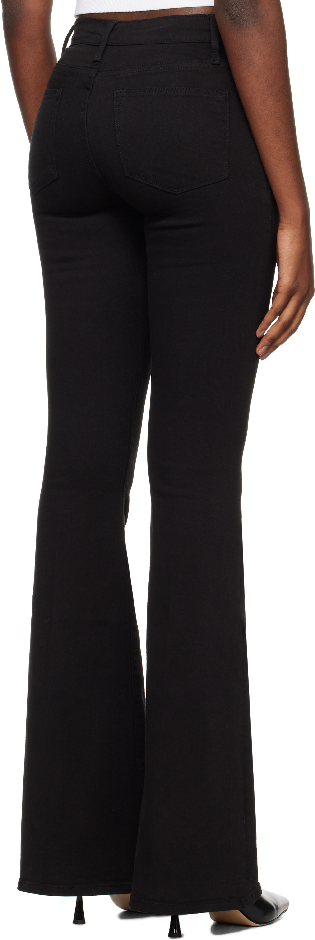 Frame Black 'le High Flare' Jeans In Flmn
