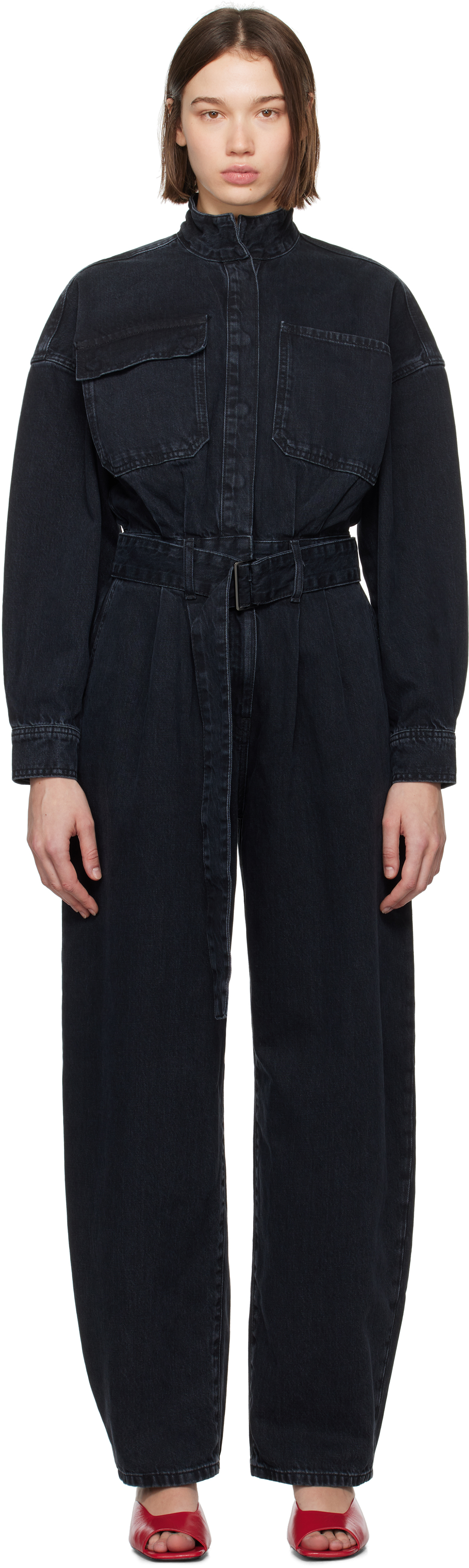 Black 'The Cocoon' Denim Jumpsuit