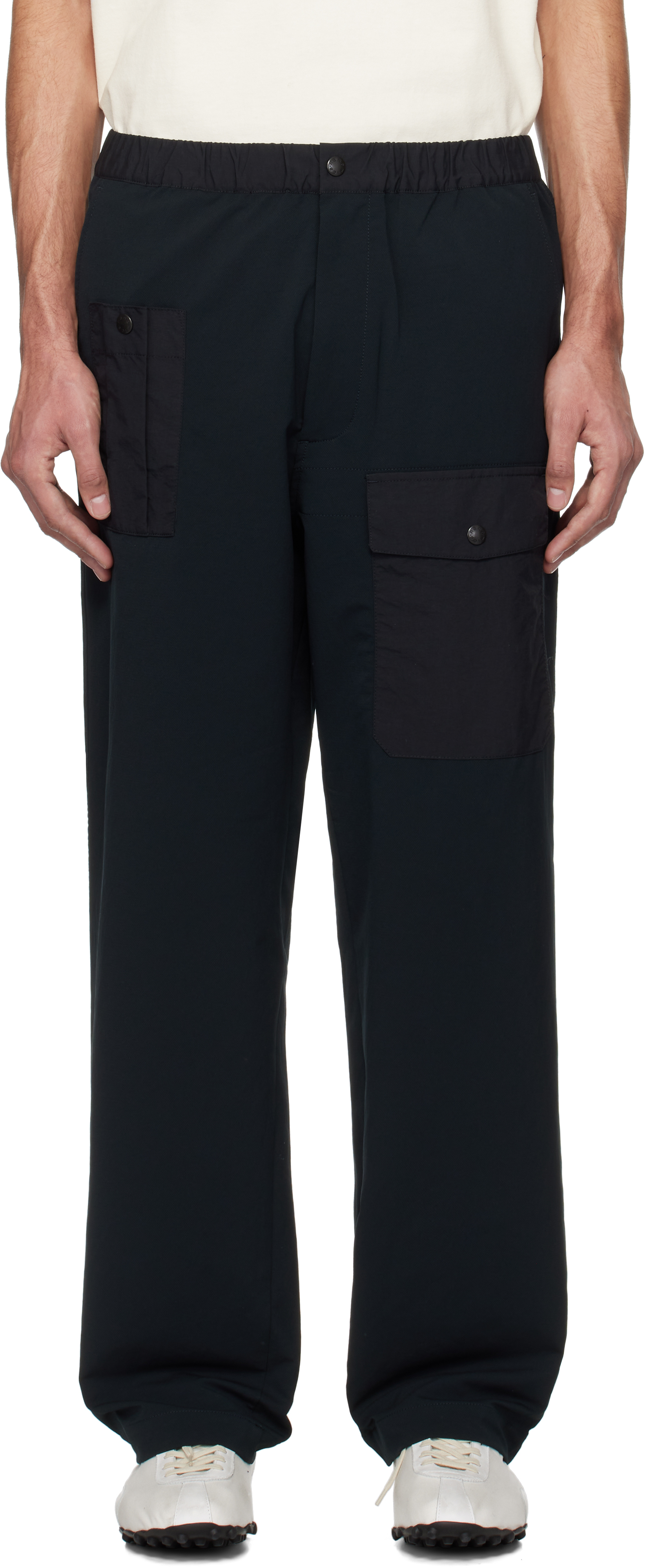 Black Wide Cargo Pants