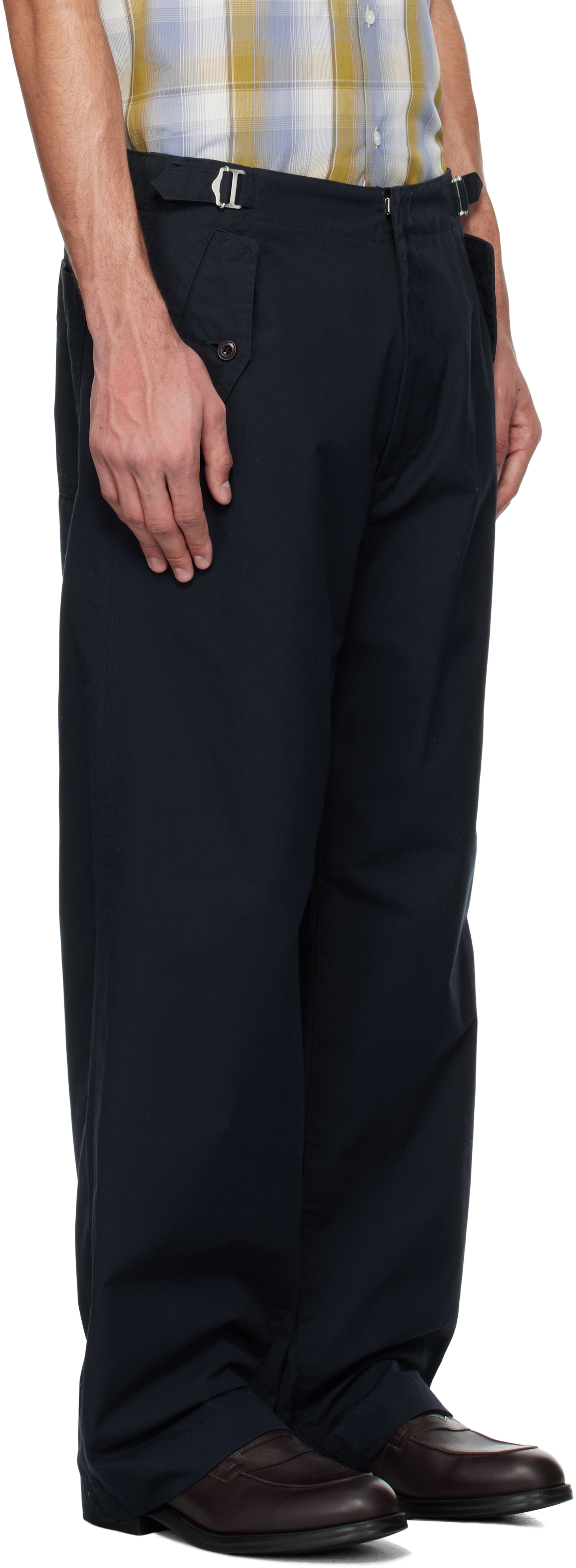 Nanamica Straight-leg Trousers Black In Navy