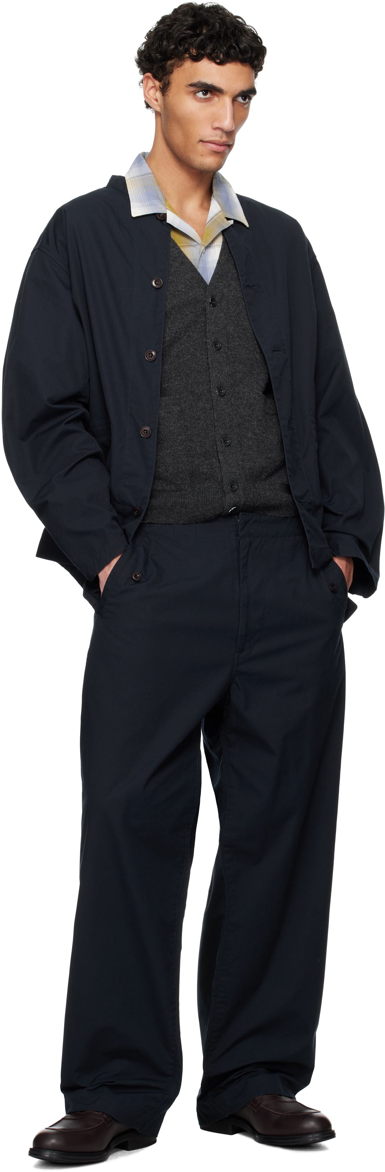 Nanamica Straight-leg Trousers Black In Navy