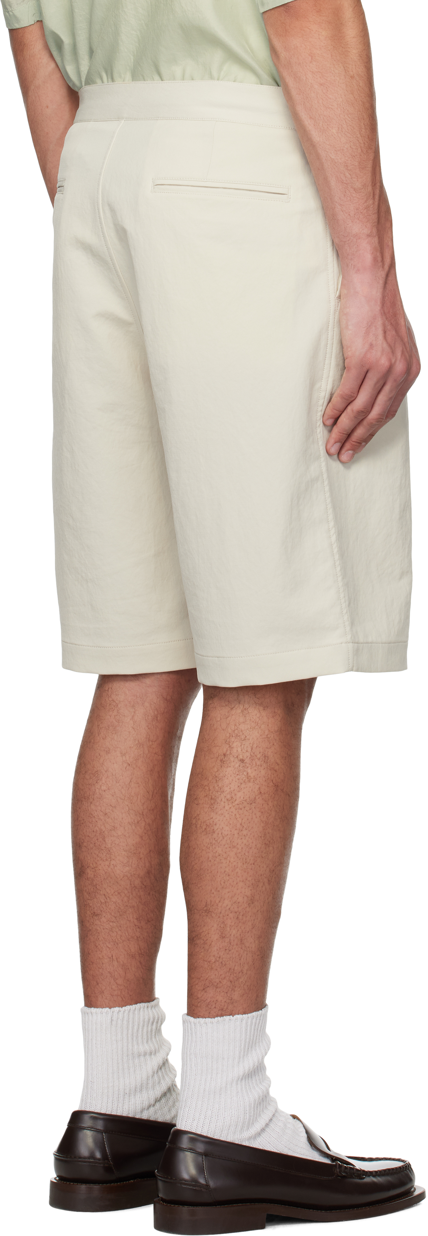 Nanamica Beige Double Pleats Shorts In Dry Sand