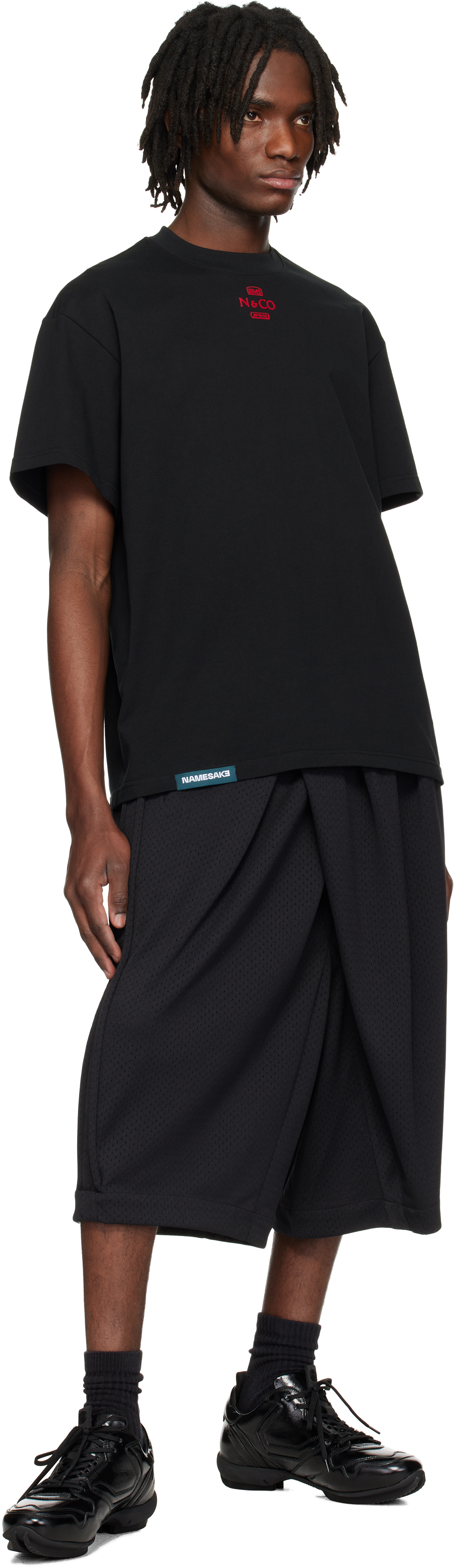 Namesake Black Neal Stamp T-shirt In Euphoric Black