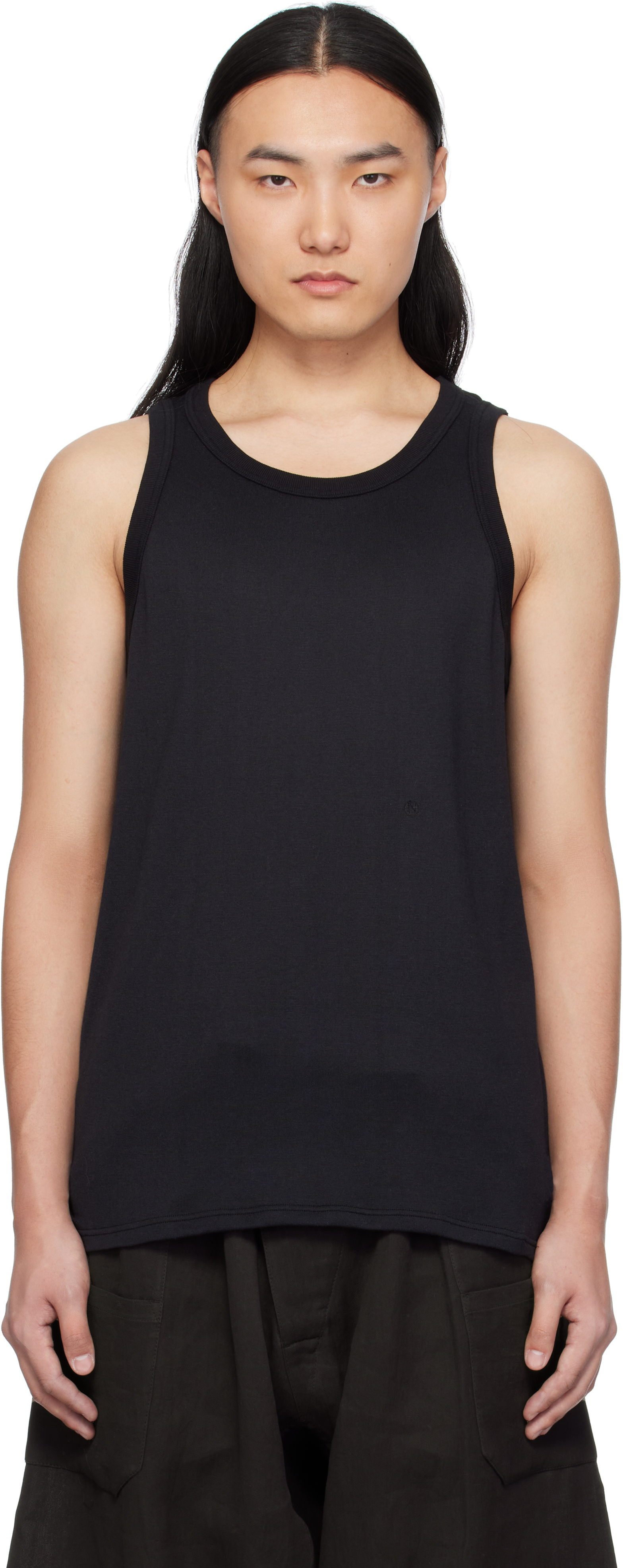 Black Loopwheel COOLMAX Jersey Tank Top