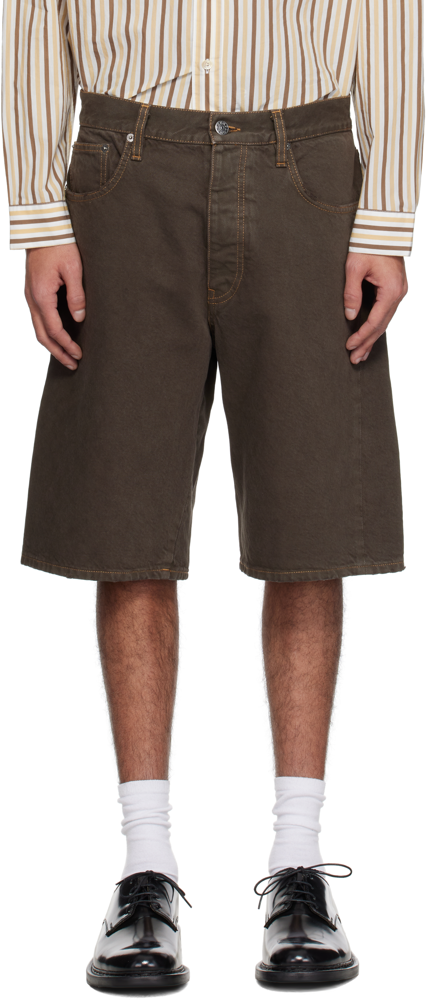 ●Sienne● German Knitted Shorts Brown S5SPT02BR German Knitted Shorts (Brown) - sienne
