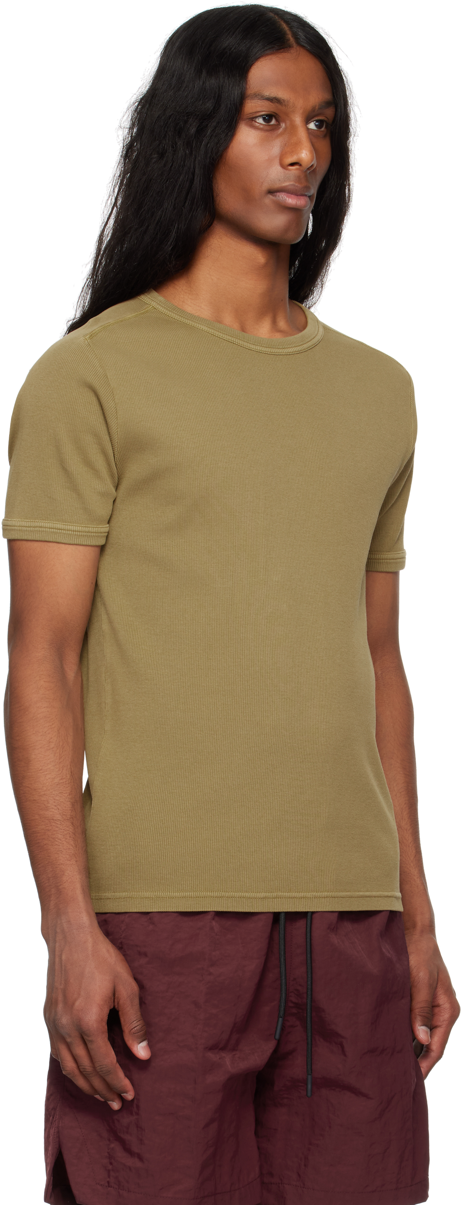 SUNFLOWER KHAKI RIB T-SHIRT