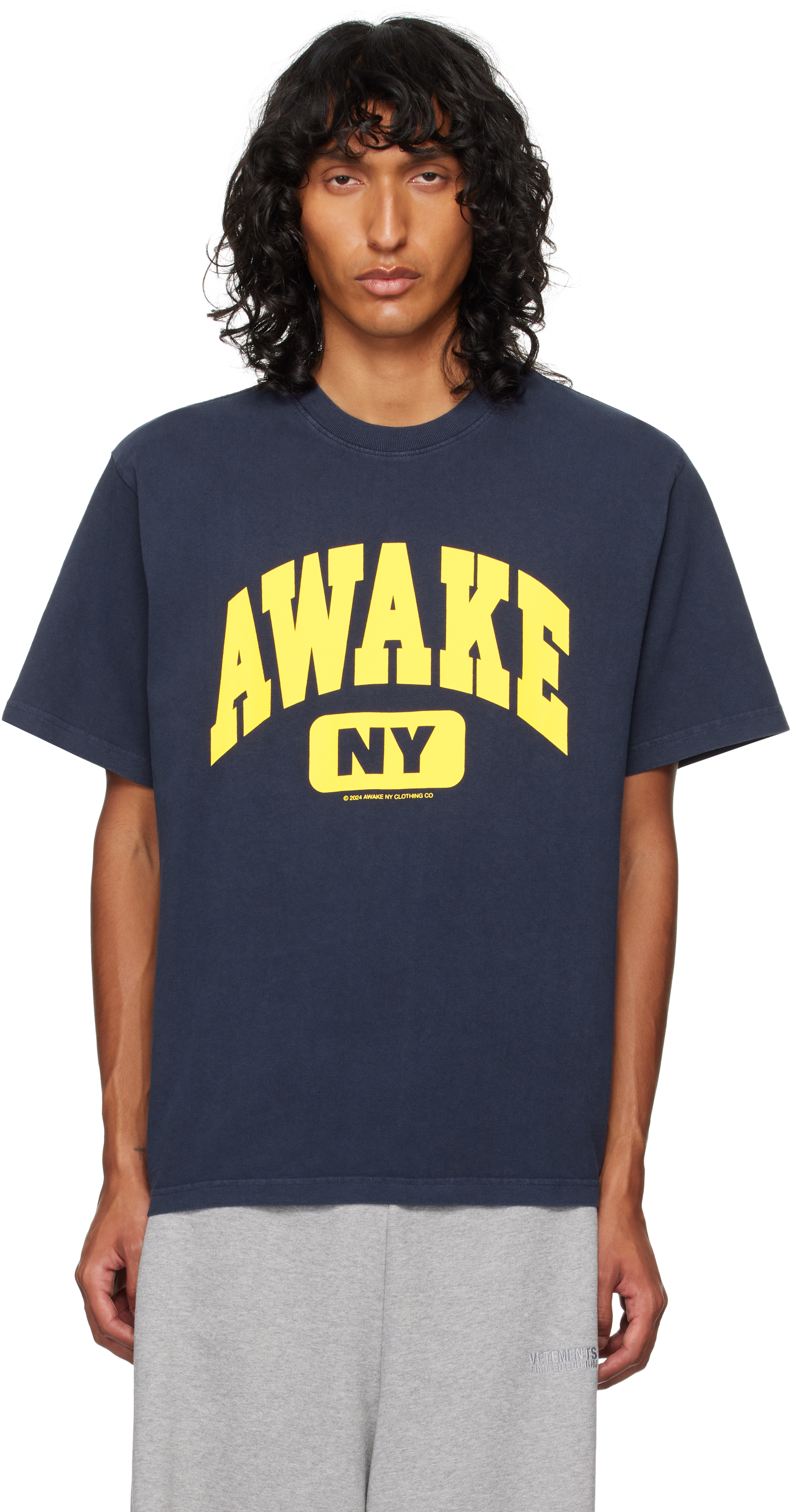 Shop Awake Ny Navy Varsity T-shirt