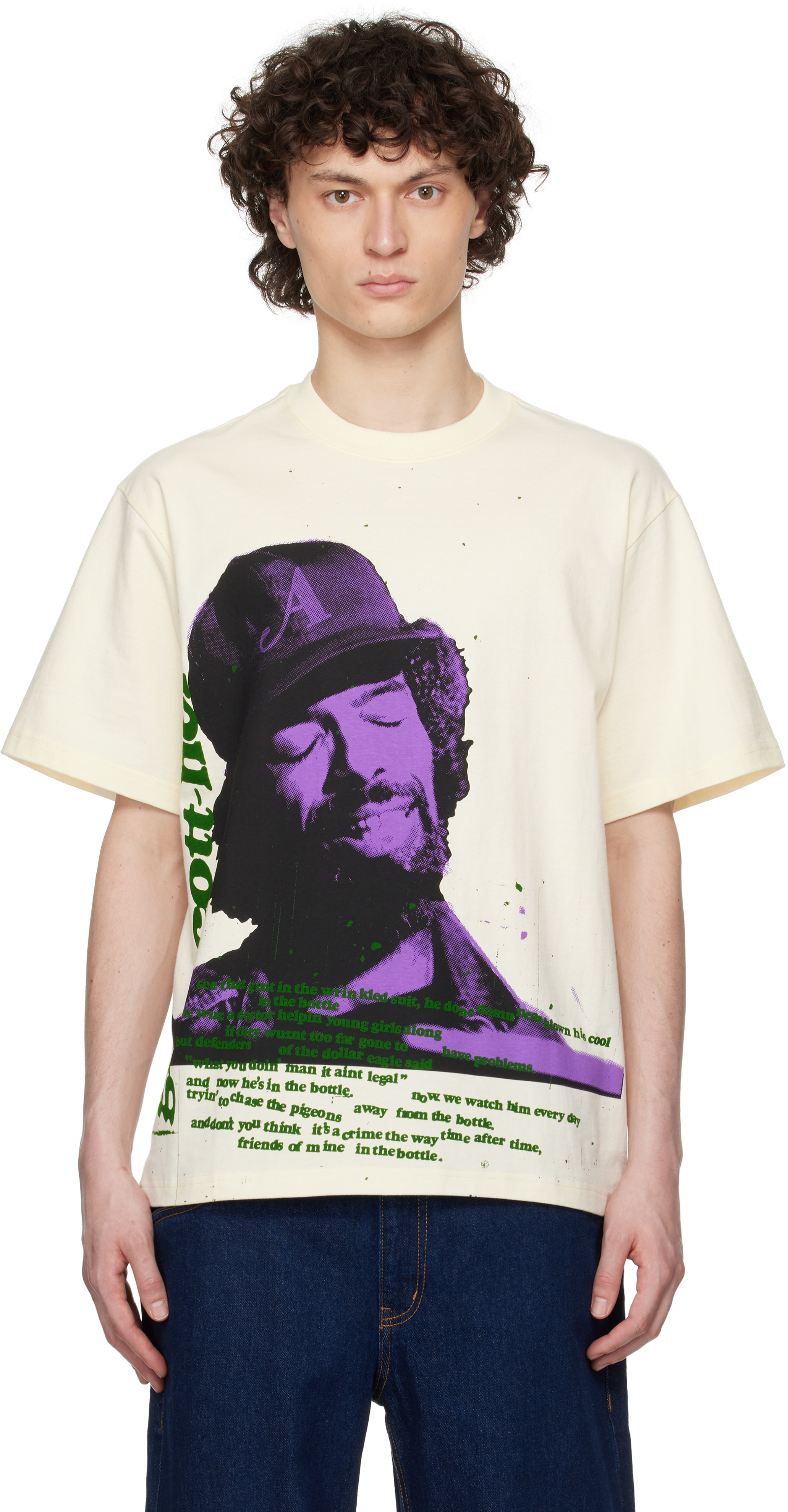 ★Awake NY★ ブラック Gil Scott-Heron Icon Tシャツ Awake NYのブラック Gil Scott-Heron Icon Tシャツがセール中