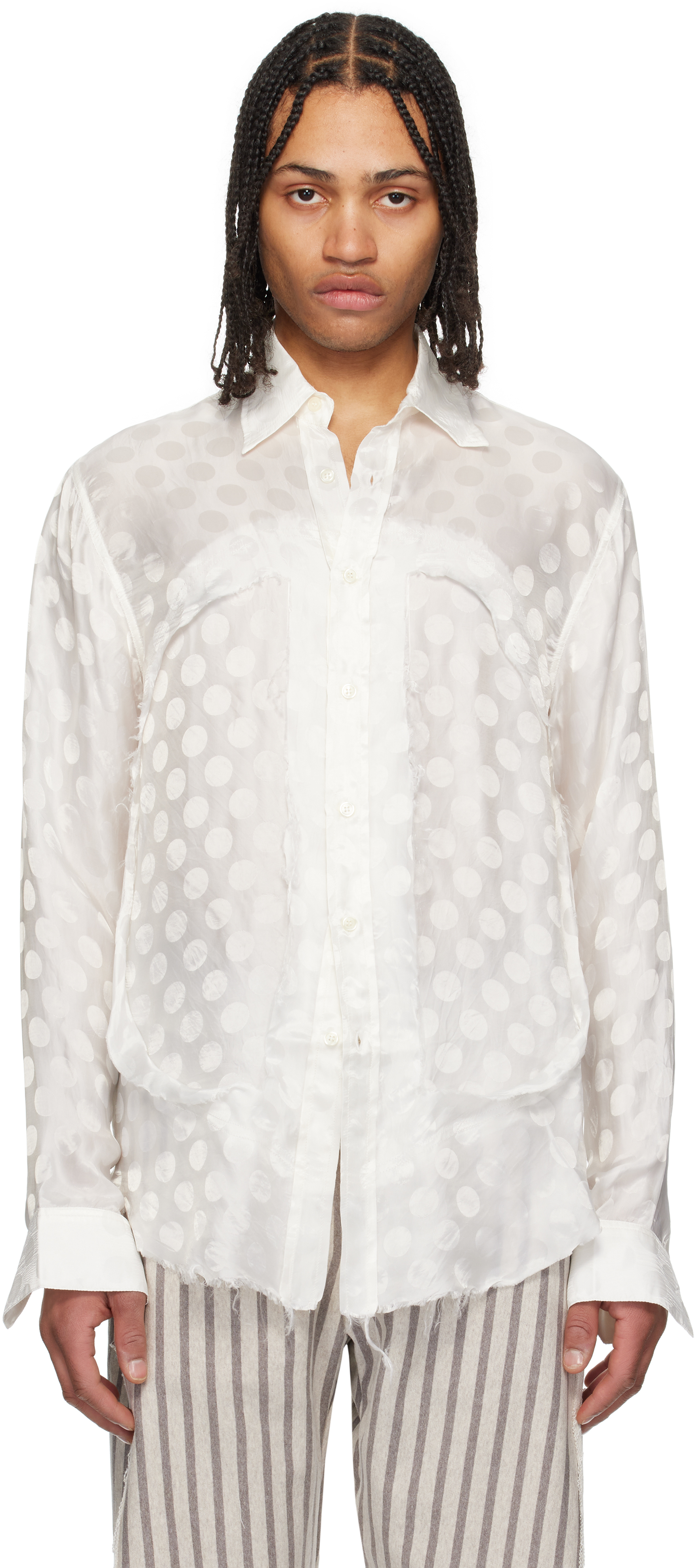 White Circle Cupro Classic Lung Window Shirt