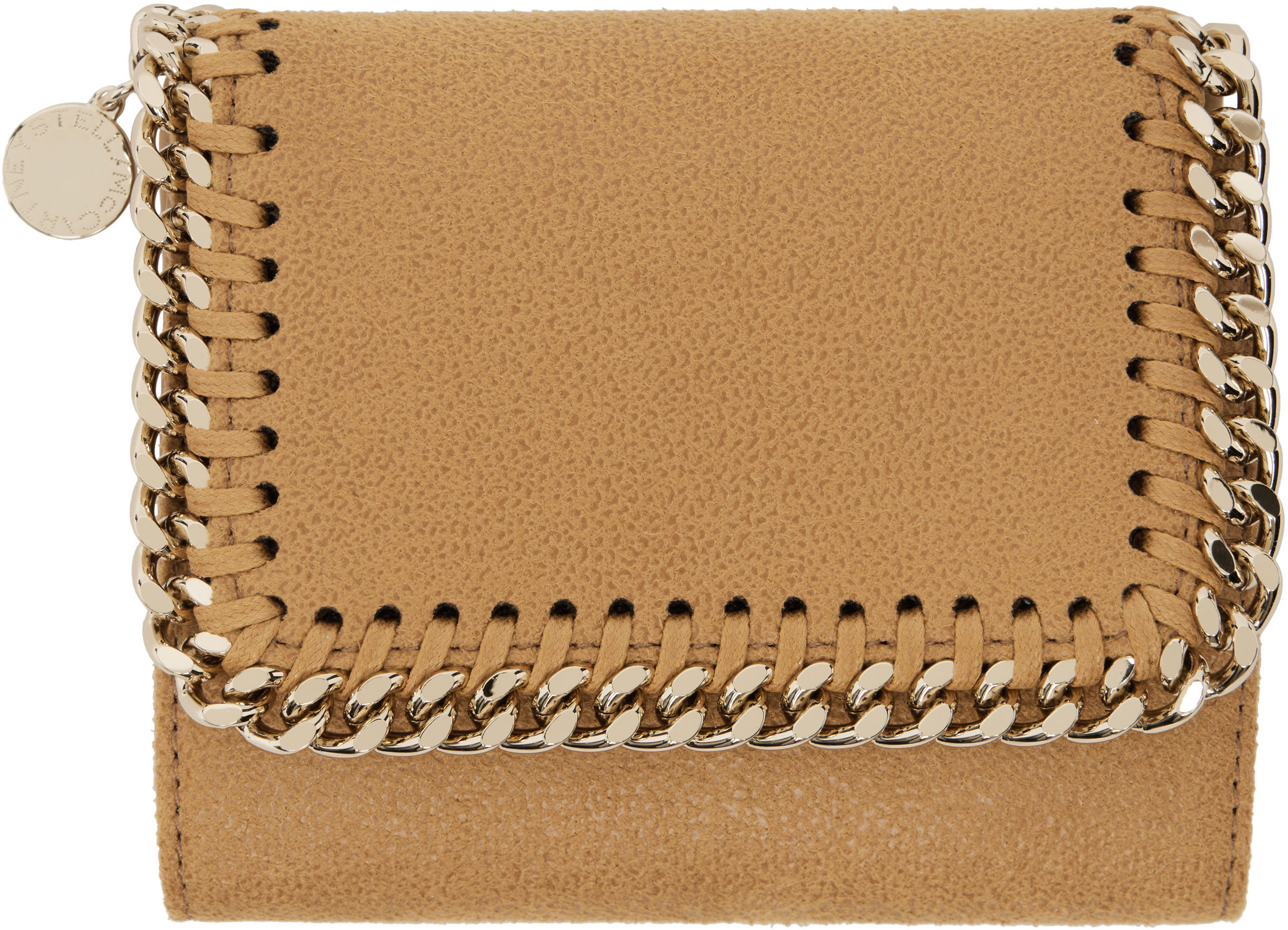 ★Stella McCartney★ タン スモール フラップウォレット Women ブラック ファラベラ スモール フラップ ウォレット