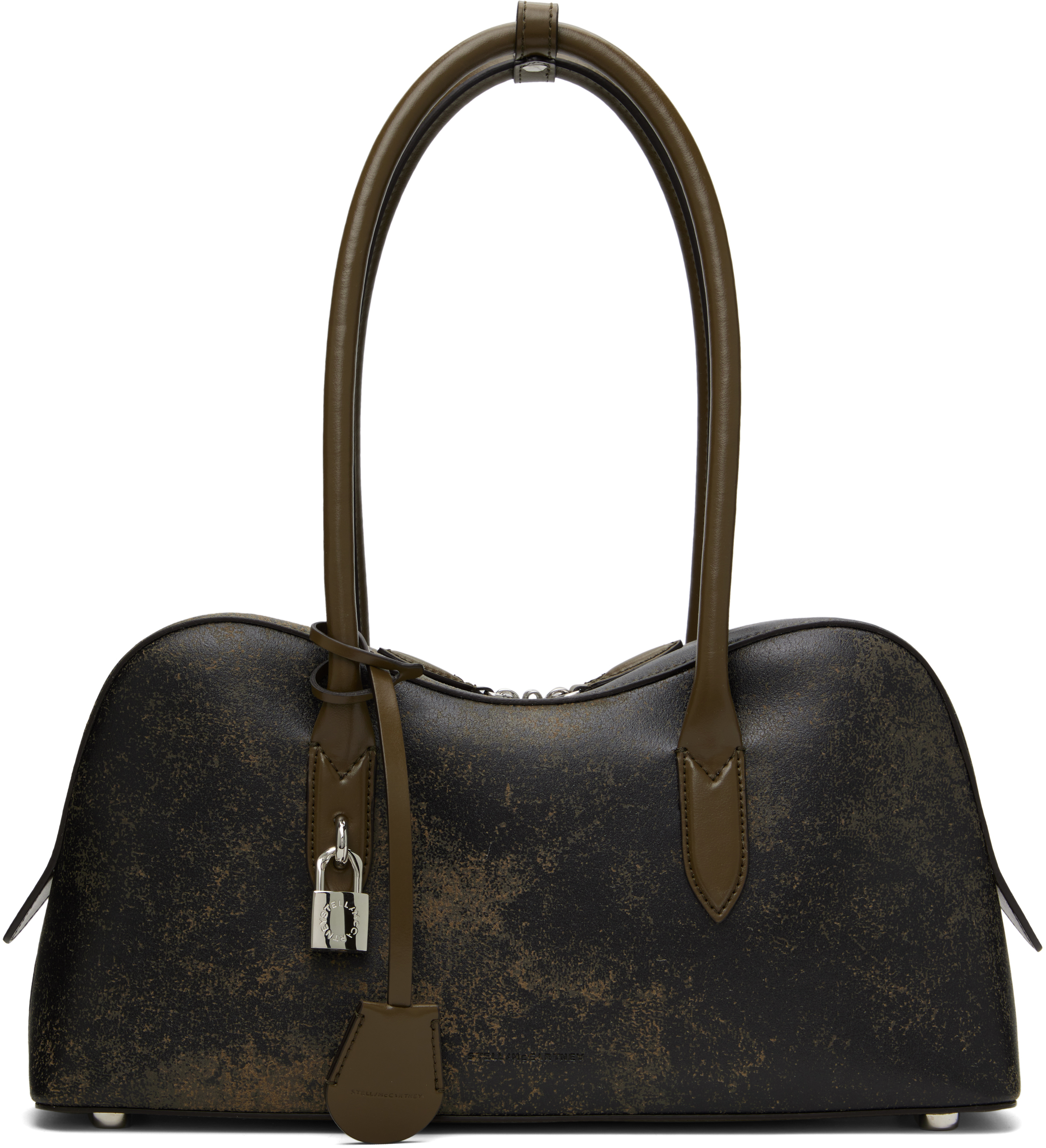 Stella Mccartney Khaki & Black Medium Muddy Bag In 2801 Mud