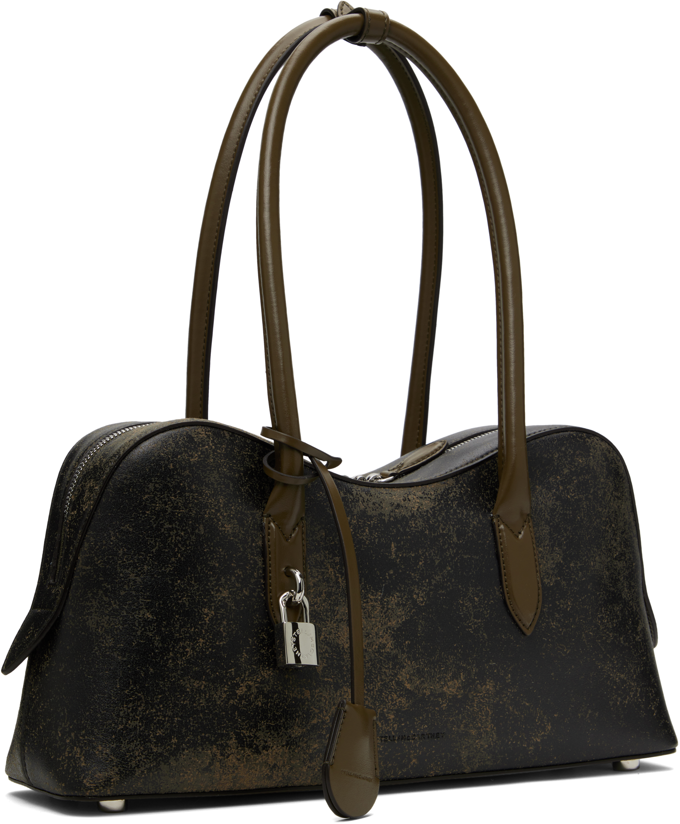 Stella Mccartney Khaki & Black Medium Muddy Bag In 2801 Mud
