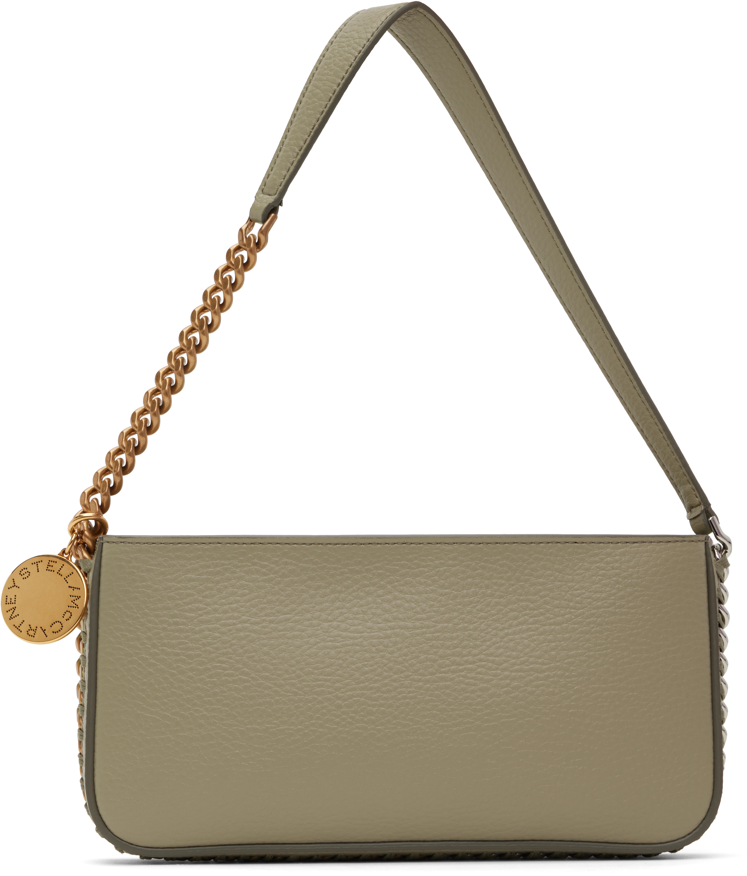 Beige Frayme Baguette Shoulder Bag