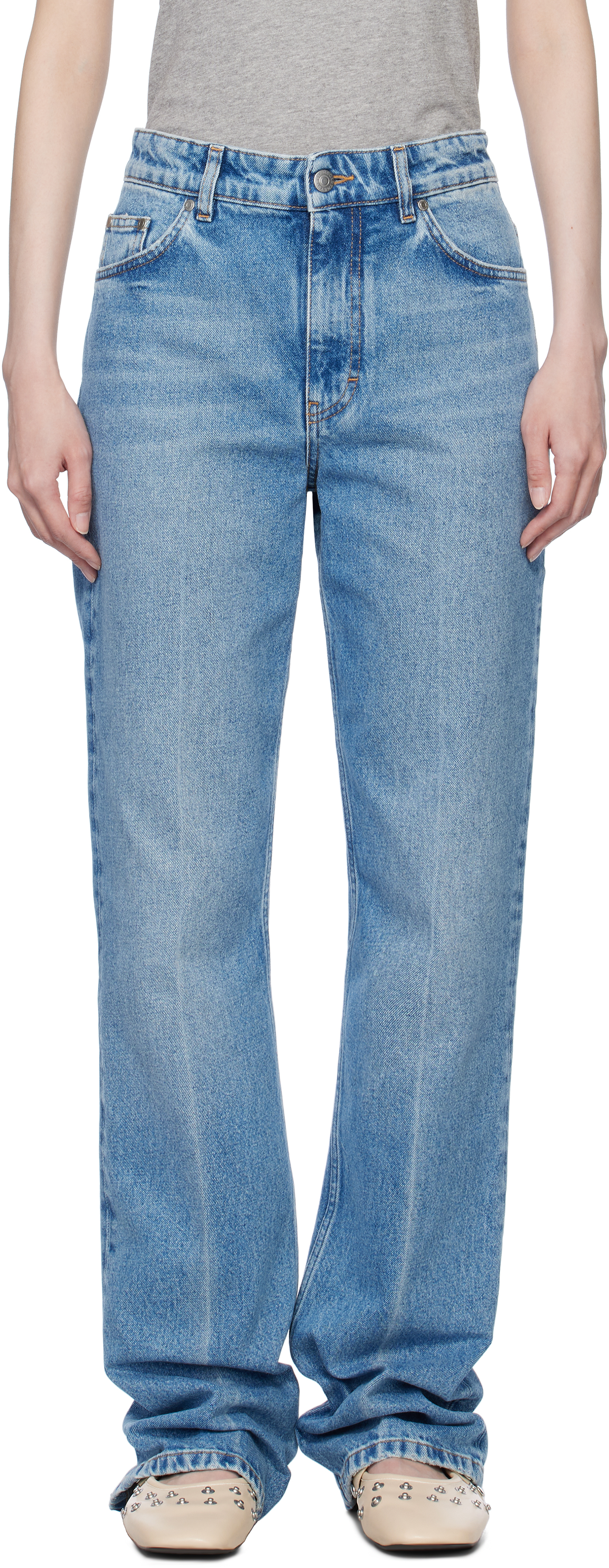 【STELLA MCCARTNEY】ヴィンテージ ウォッシュ ジーンズ Stella McCartneyのブルー ヴィンテージ ウォッシュ ジーンズが