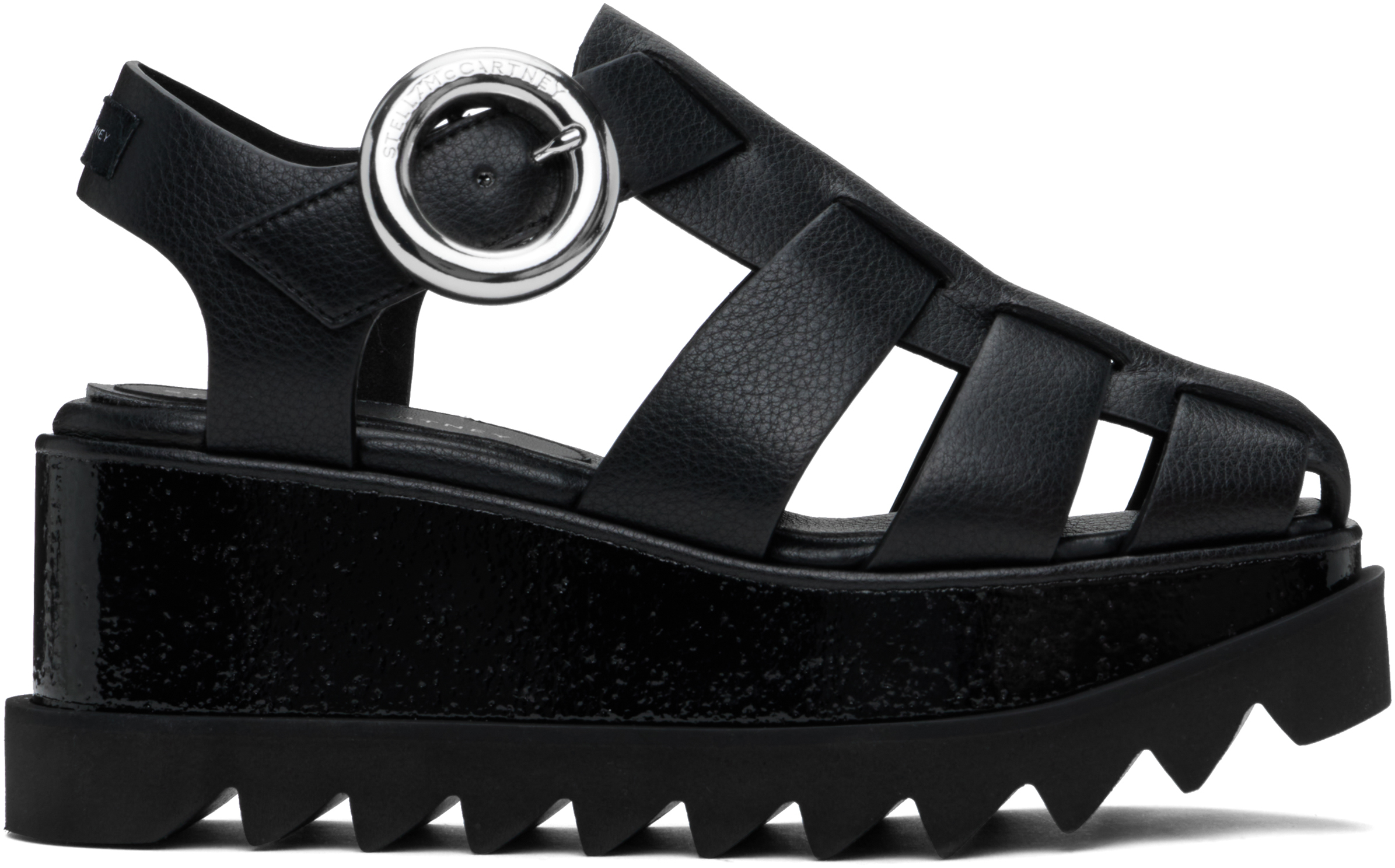 【Stella McCartney】Elyseプラットフォーム ヒールサンダル Stella McCartneyのブラック Elyseプラットフォーム ヒール