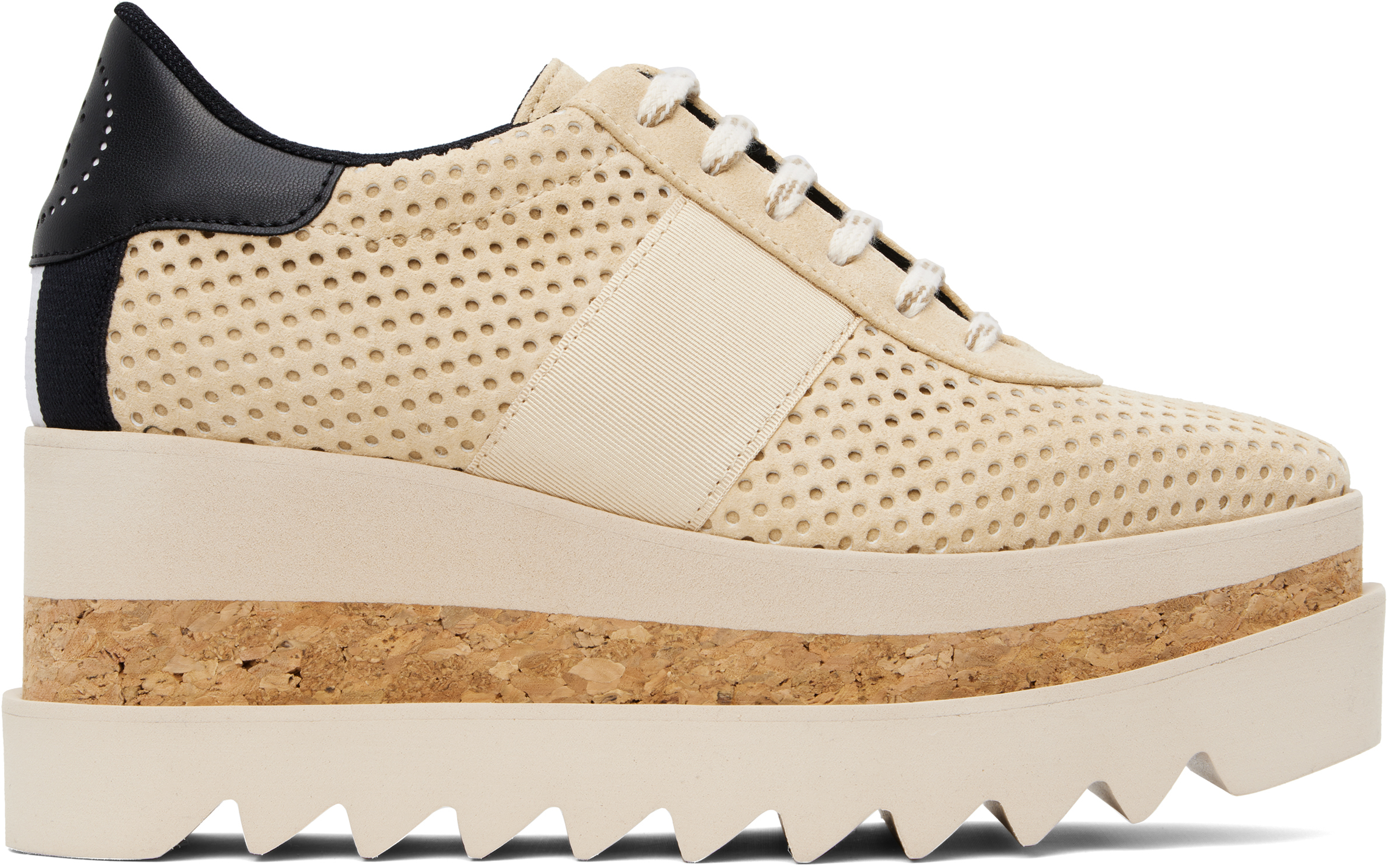 Beige Sneak-Elyse Platform Trainer Sneakers by Stella