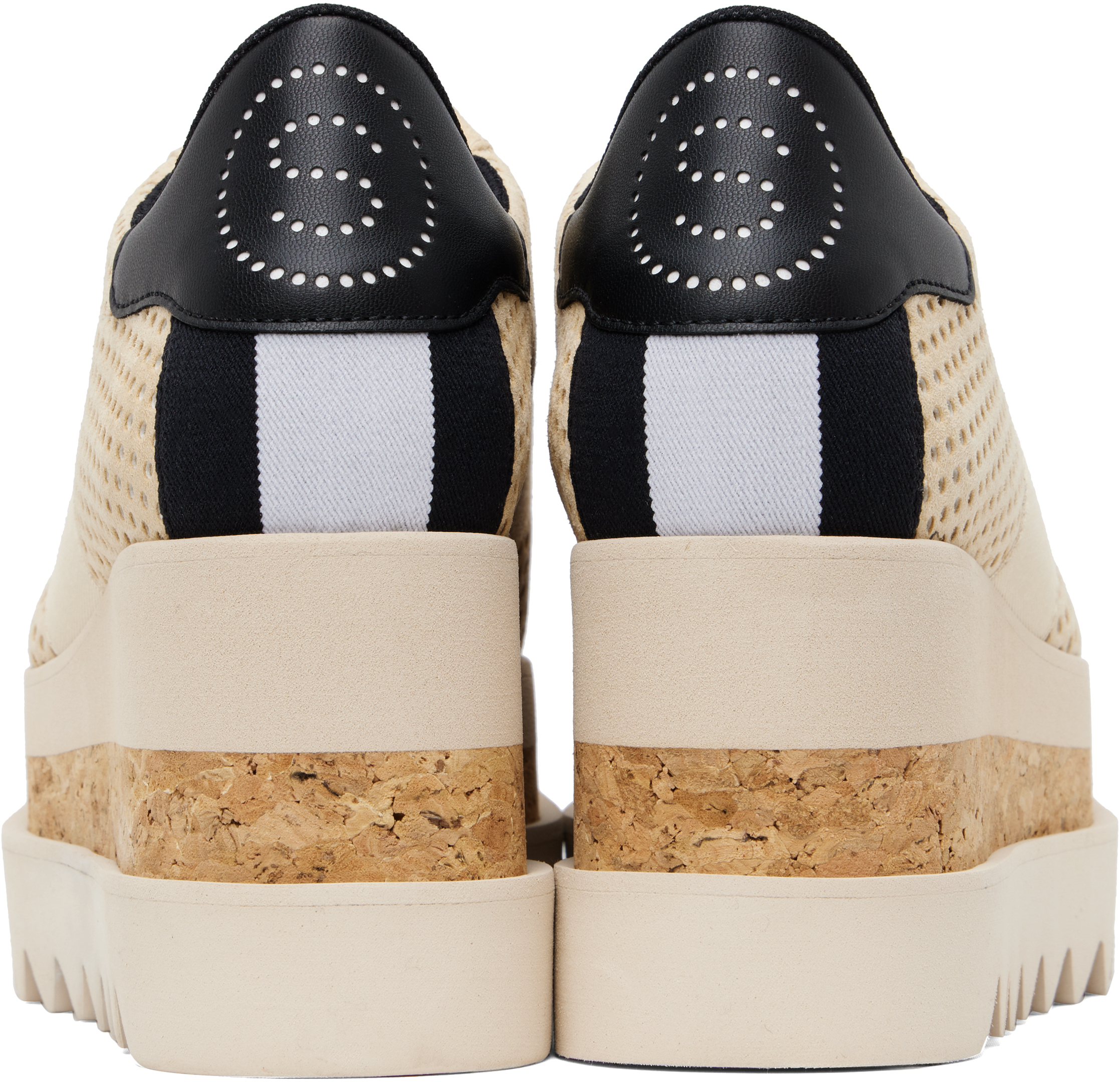 Shop Stella Mccartney Beige Sneak-elyse Platform Trainer Sneakers