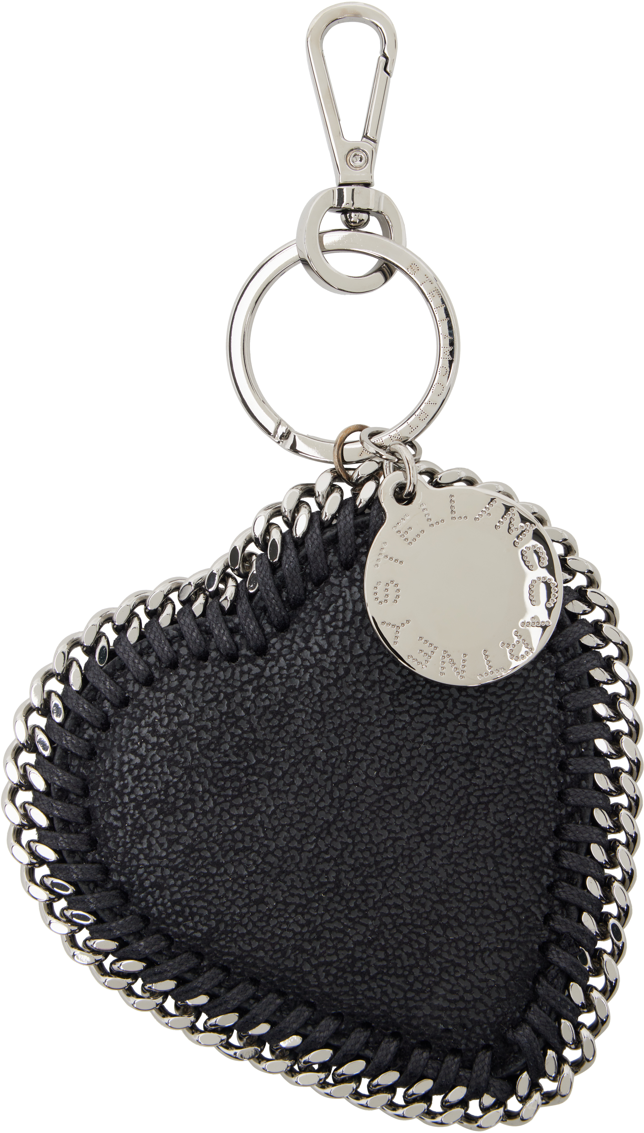 関税込★Stella McCartney★ブラック Heart チャーム キーリング Stella McCartneyのブラック Heart チャームキーチェーンがセール中
